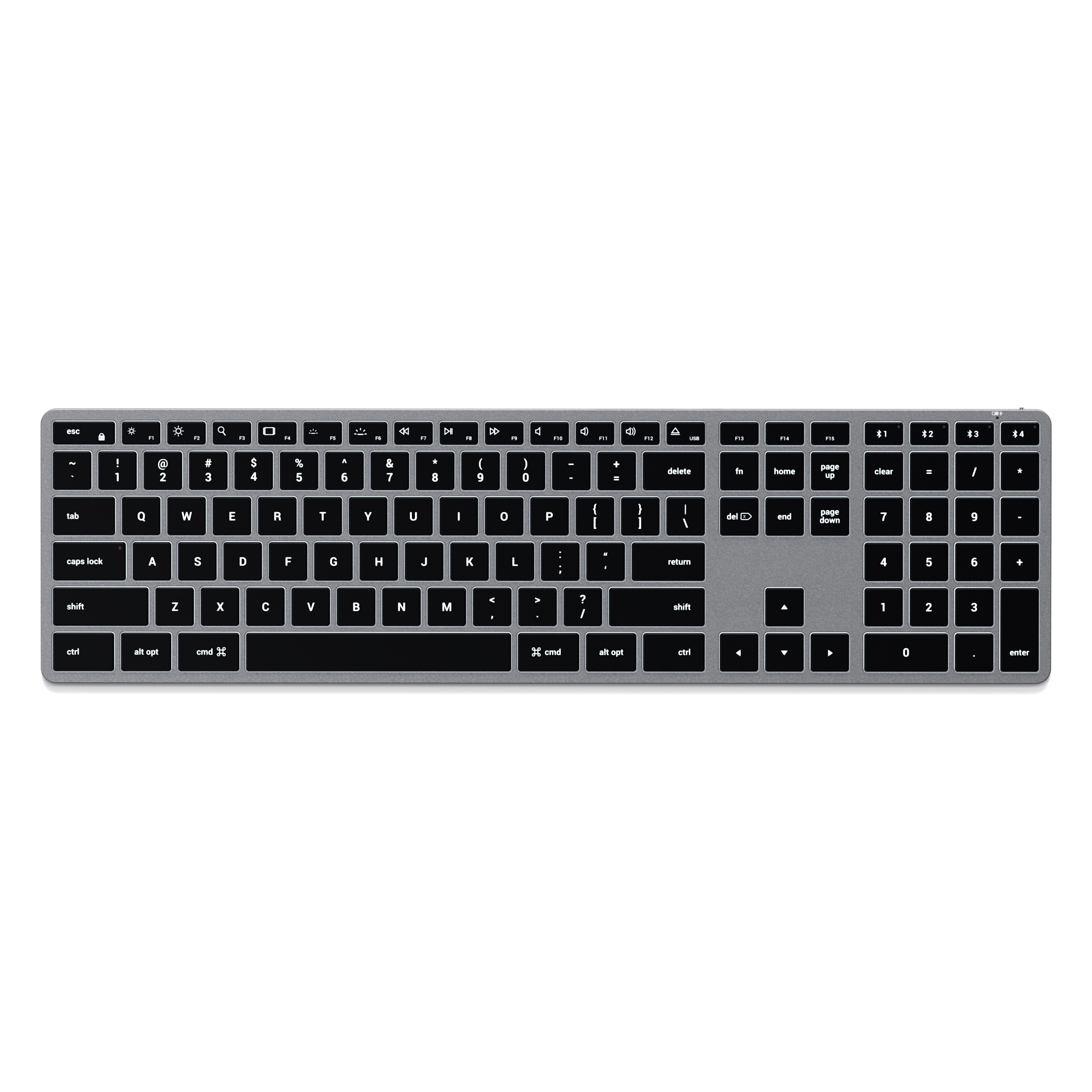 Bežična tipkovnica SATECHI Slim X3 Bluetooth BACKLIT - Space Grey