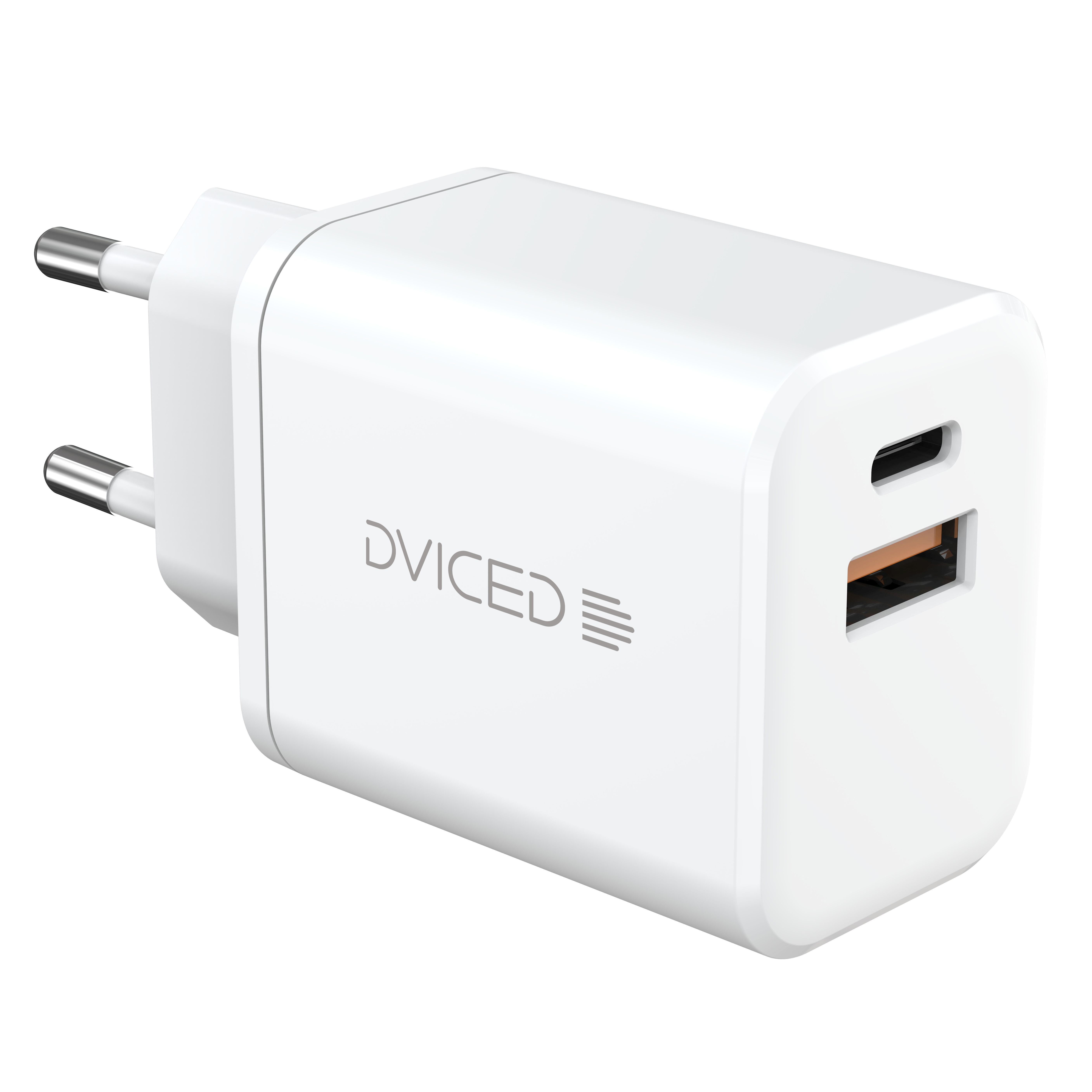 Punjač DVICED Wall charger 35W GaN (1 USB-A, 1 USB-C, EU, bijeli)-0