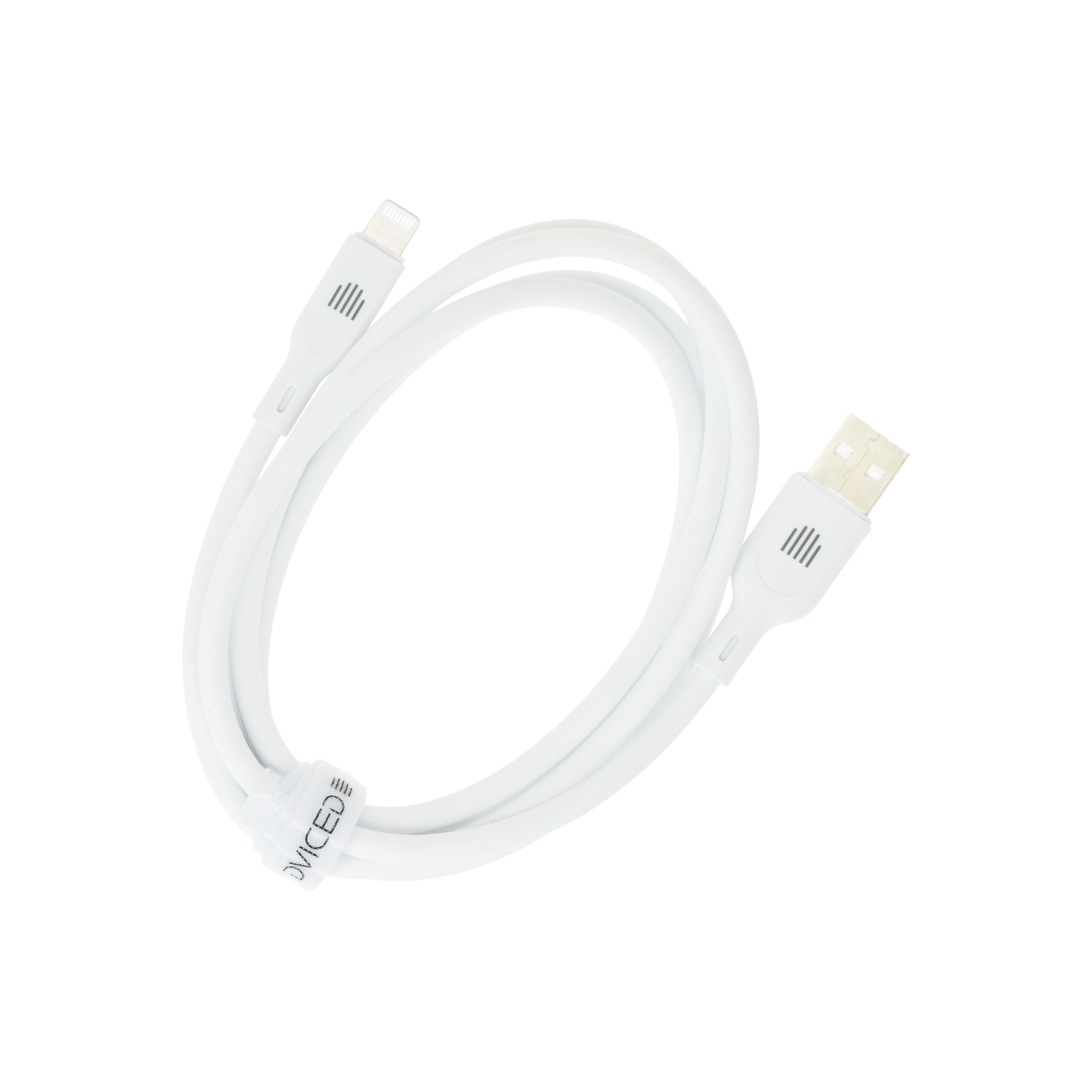 Kabel DVICED USB-A do Lightning silikon 1,25m - Bijeli-2