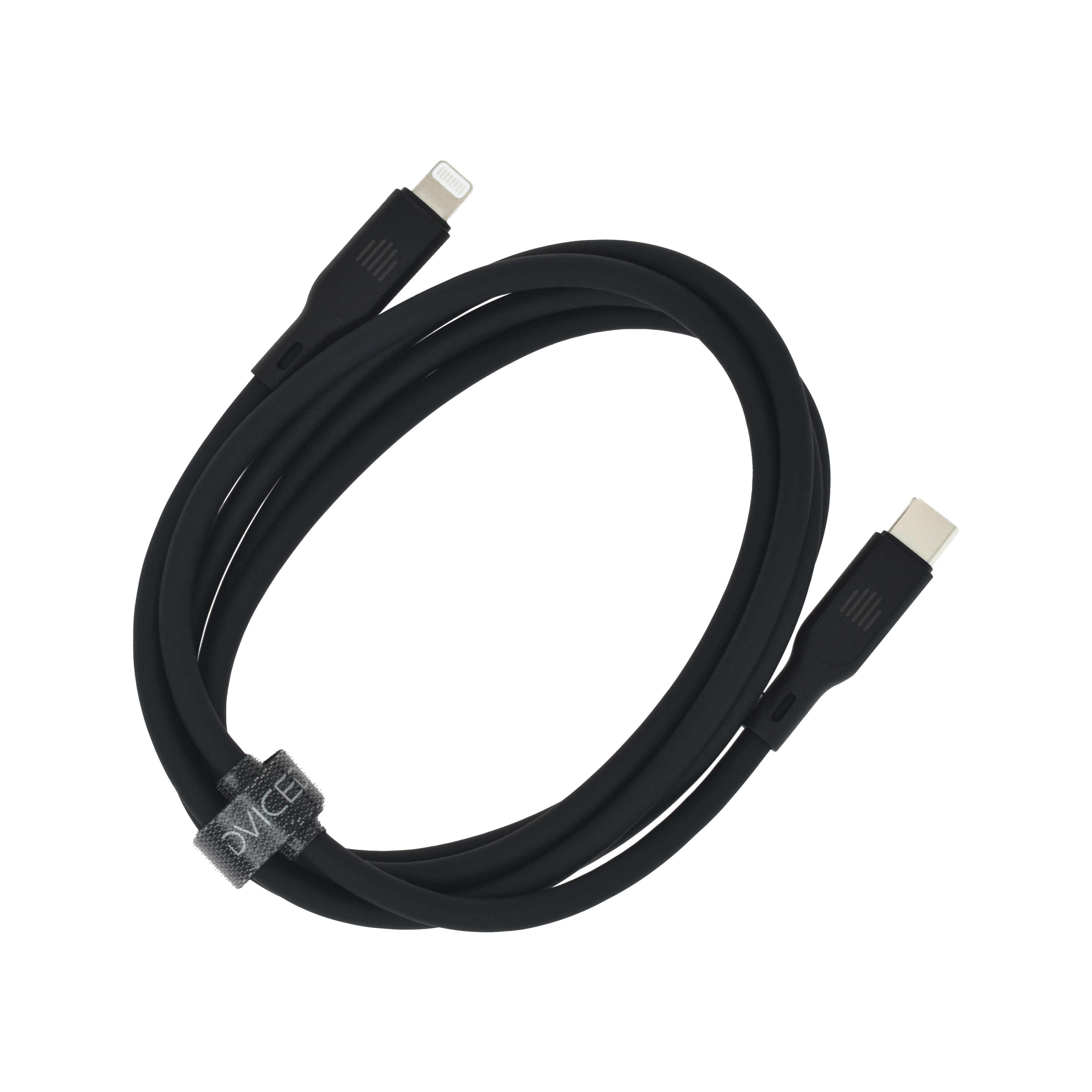 Kabel DVICED USB-C do Lightning silikon 1,25m - Crni-2