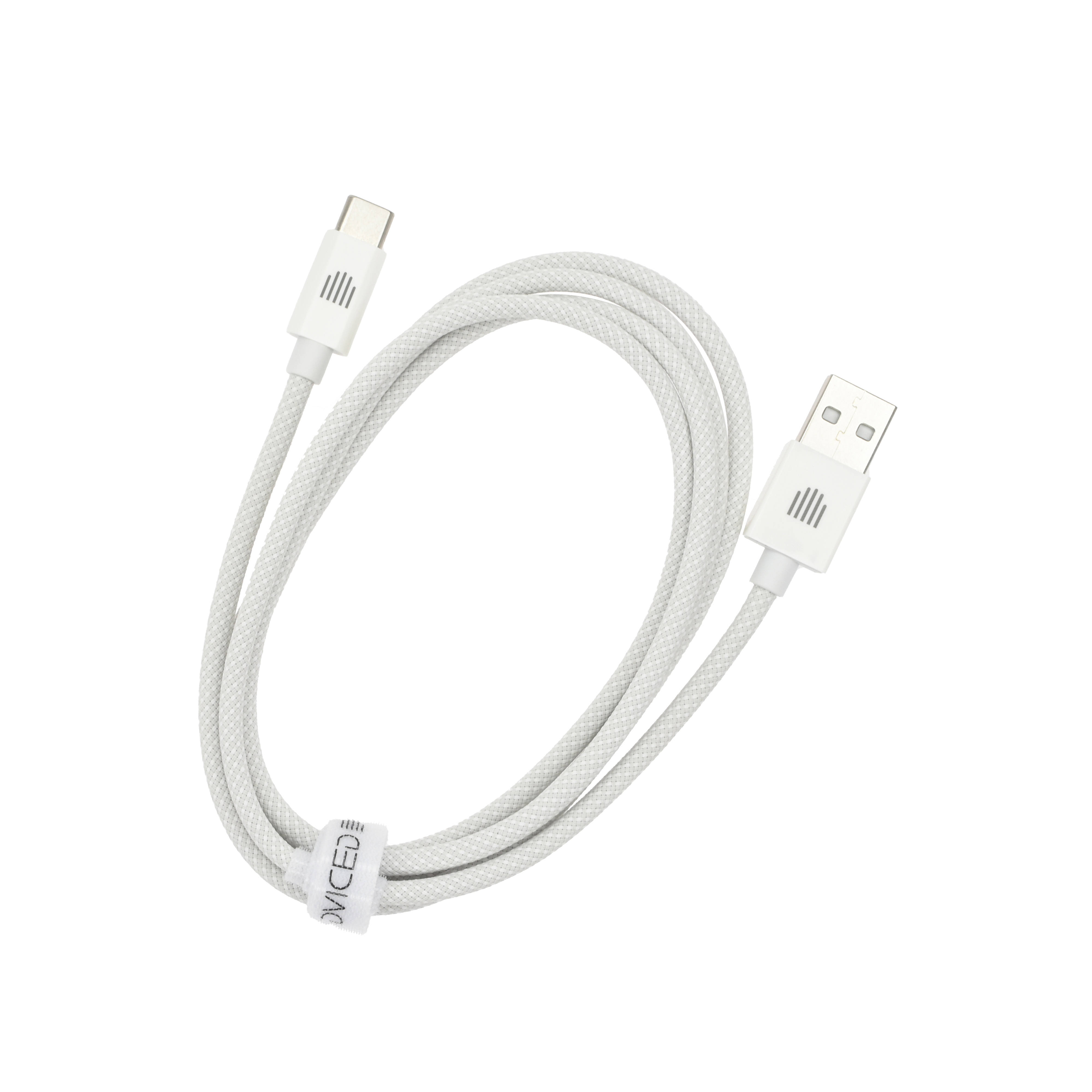Kabel DVICED USB-A do USB-C, Najlon, Tekstil, 1,25m - Bijeli-1