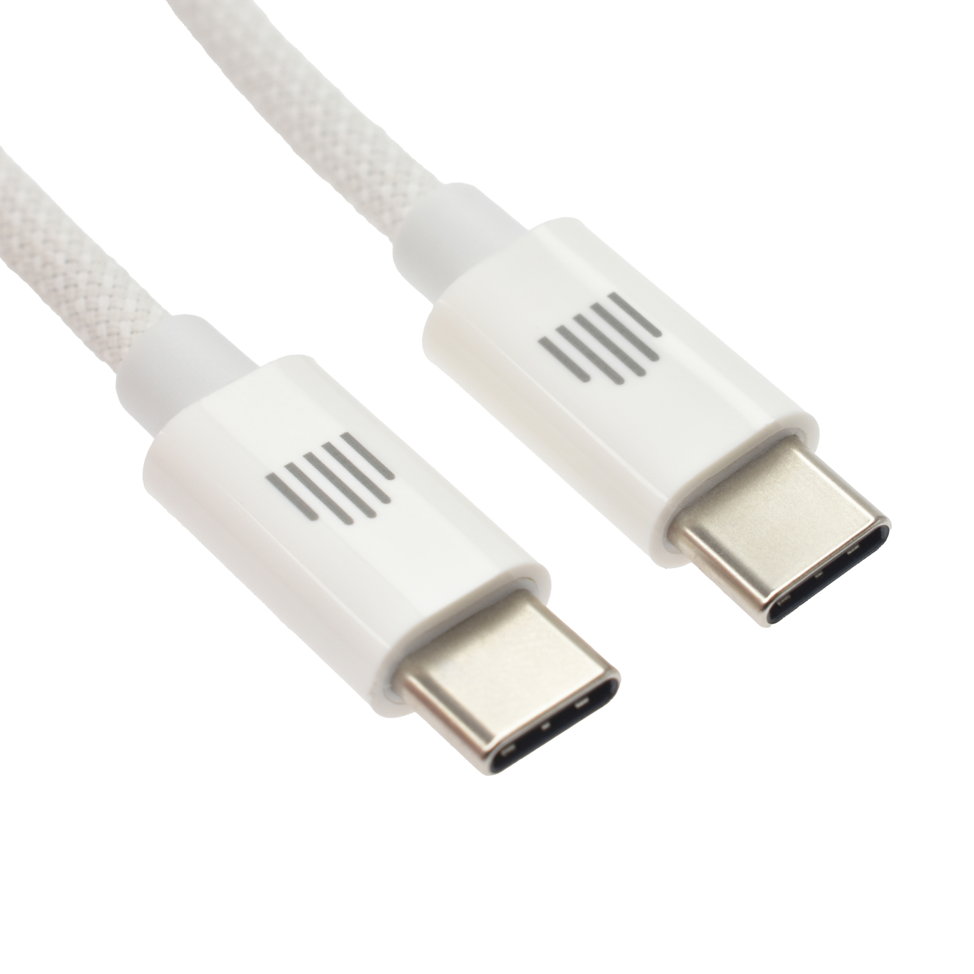 Kabel DVICED USB-C na USB-C, najlonski tekstil, 1,25m - Bijeli-2