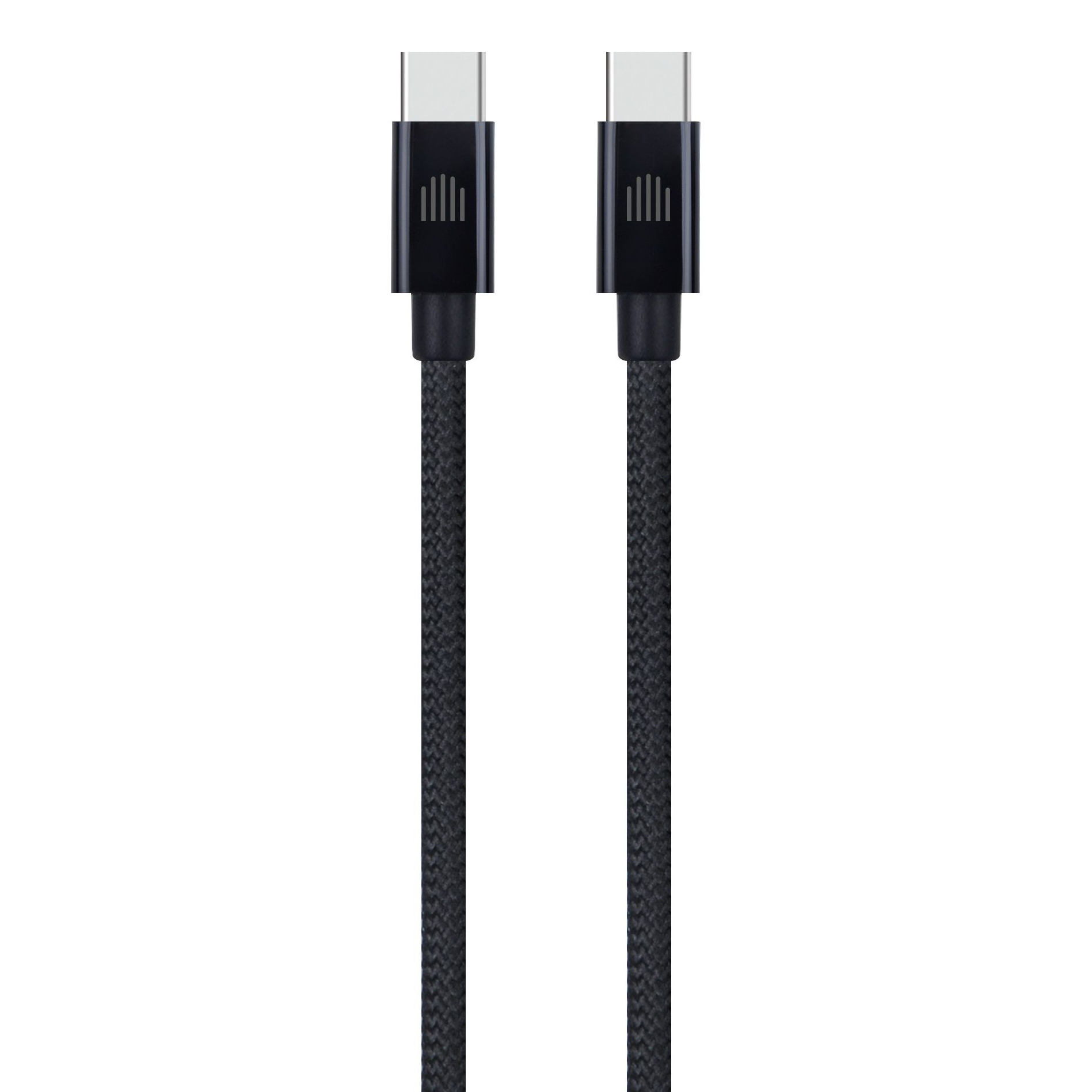 Kabel DVICED USB-C na USB-C, najlonski tekstil, 2m - Crni
