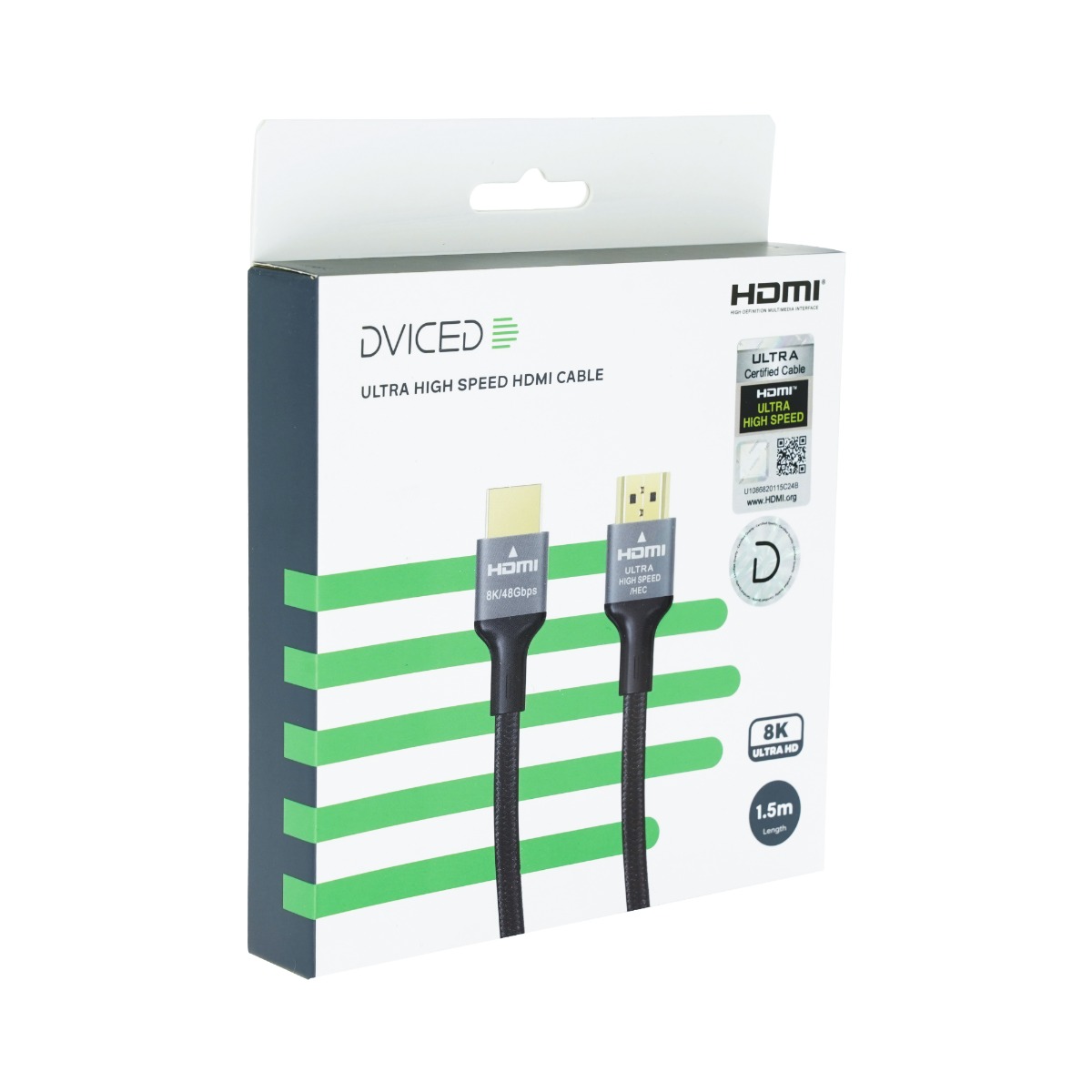 HDMI kabel DVICED pleteni 1,5m-4