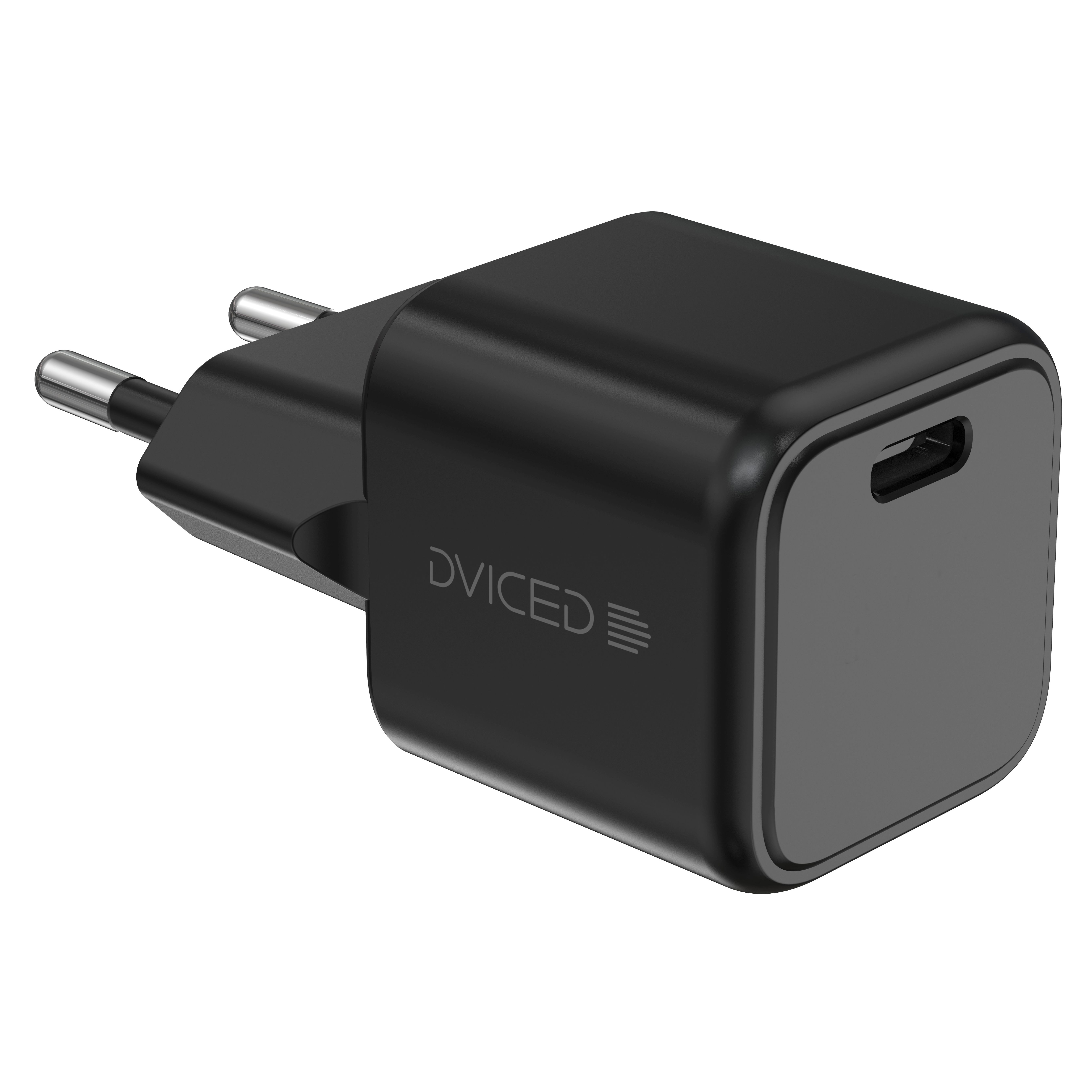Punjač DVICED Wall charger 30W GaN USB-C EU s kabelom - Crni-0