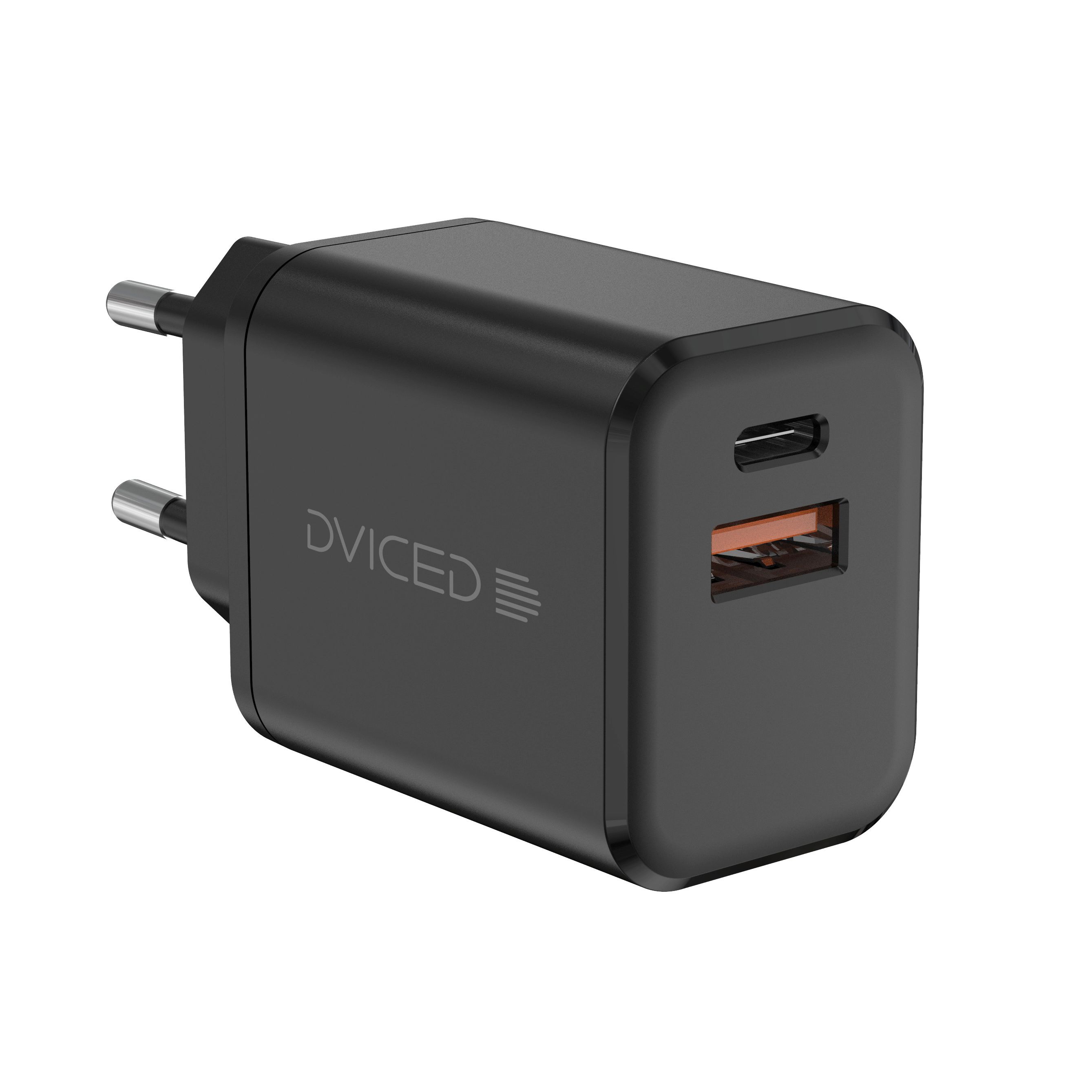 Punjač DVICED Wall charger 35W GaN (1 USB-A, 1 USB-C, EU, Crna)