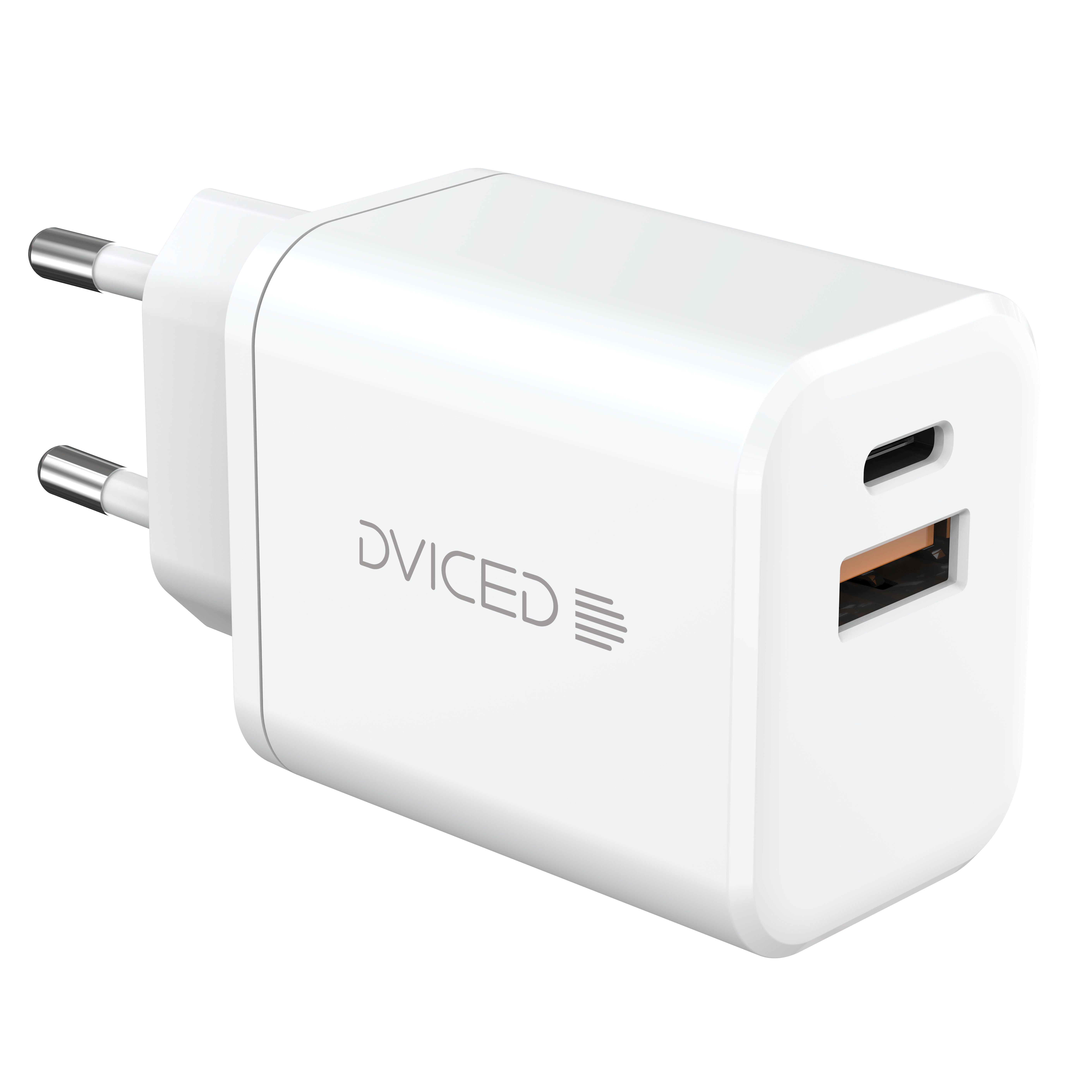 Punjač DVICED Wall charger 35W GaN (1 USB-A, 1 USB-C, EU, bijeli)-0