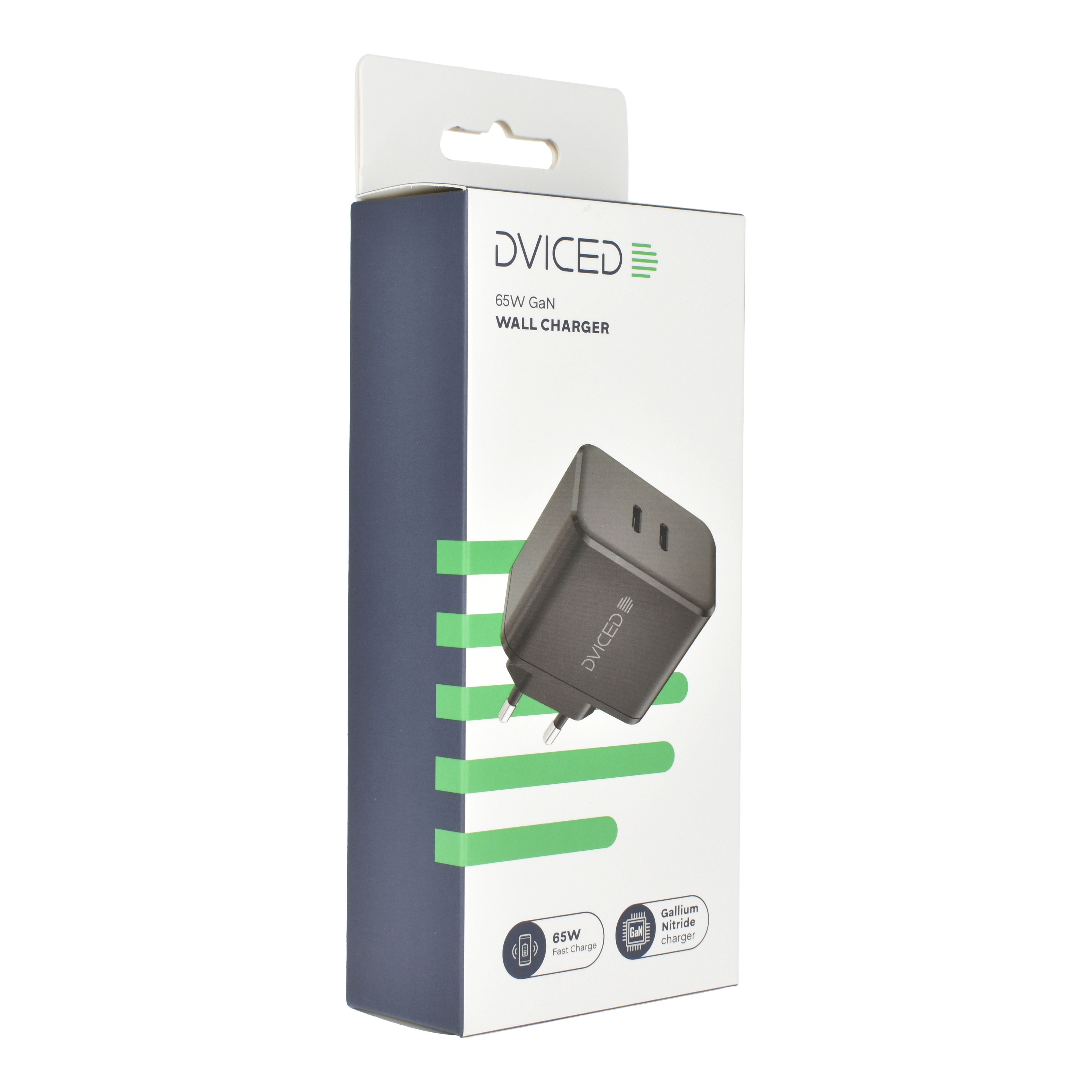 Punjač DVICED Wall charger 65W GaN 2 USB-C EU - Crni-1