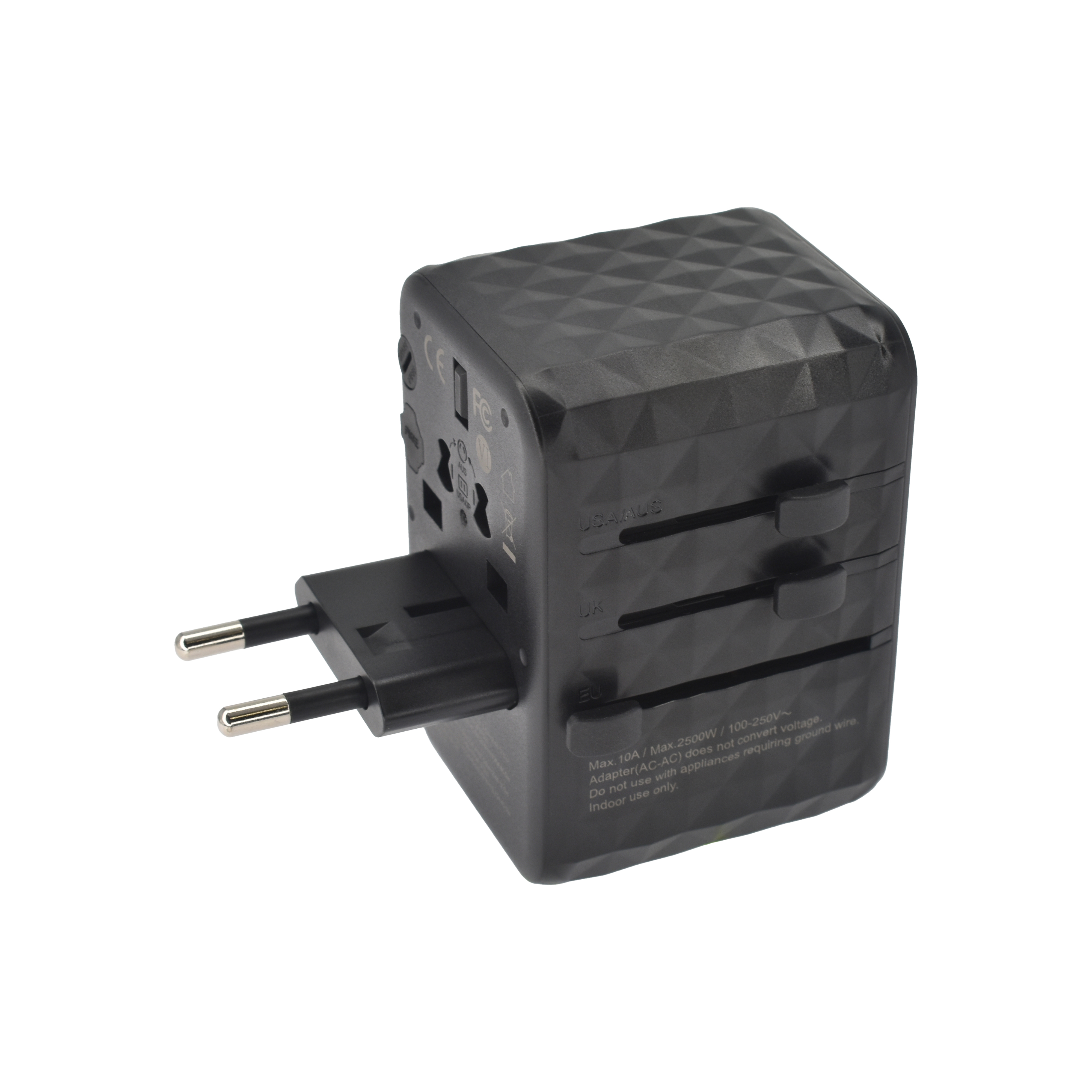 Univerzalni putni adapter DVICED 65W GaN - Crni-3