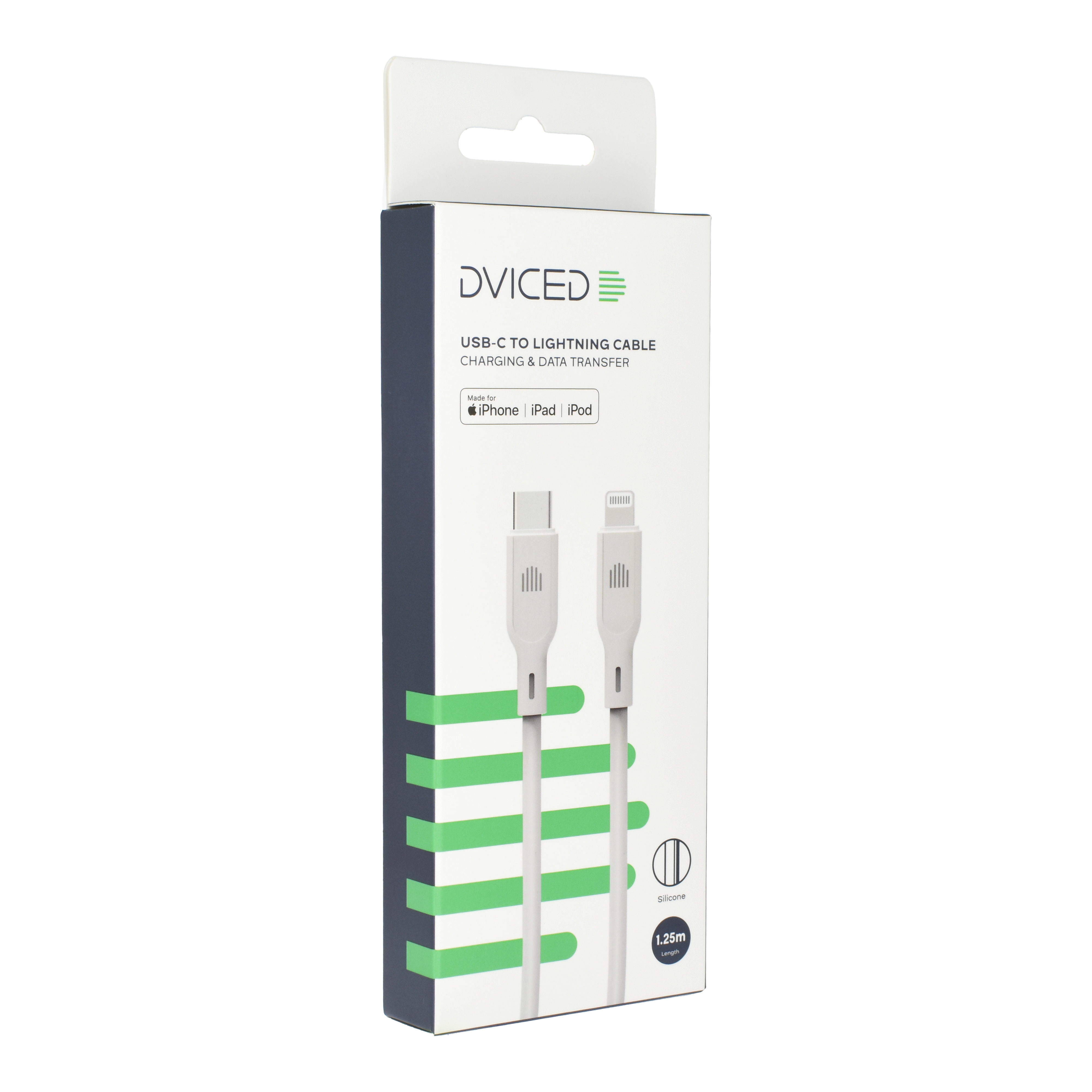 Kabel DVICED USB-C na Lightning silikonski 1,25m - Bijeli-3