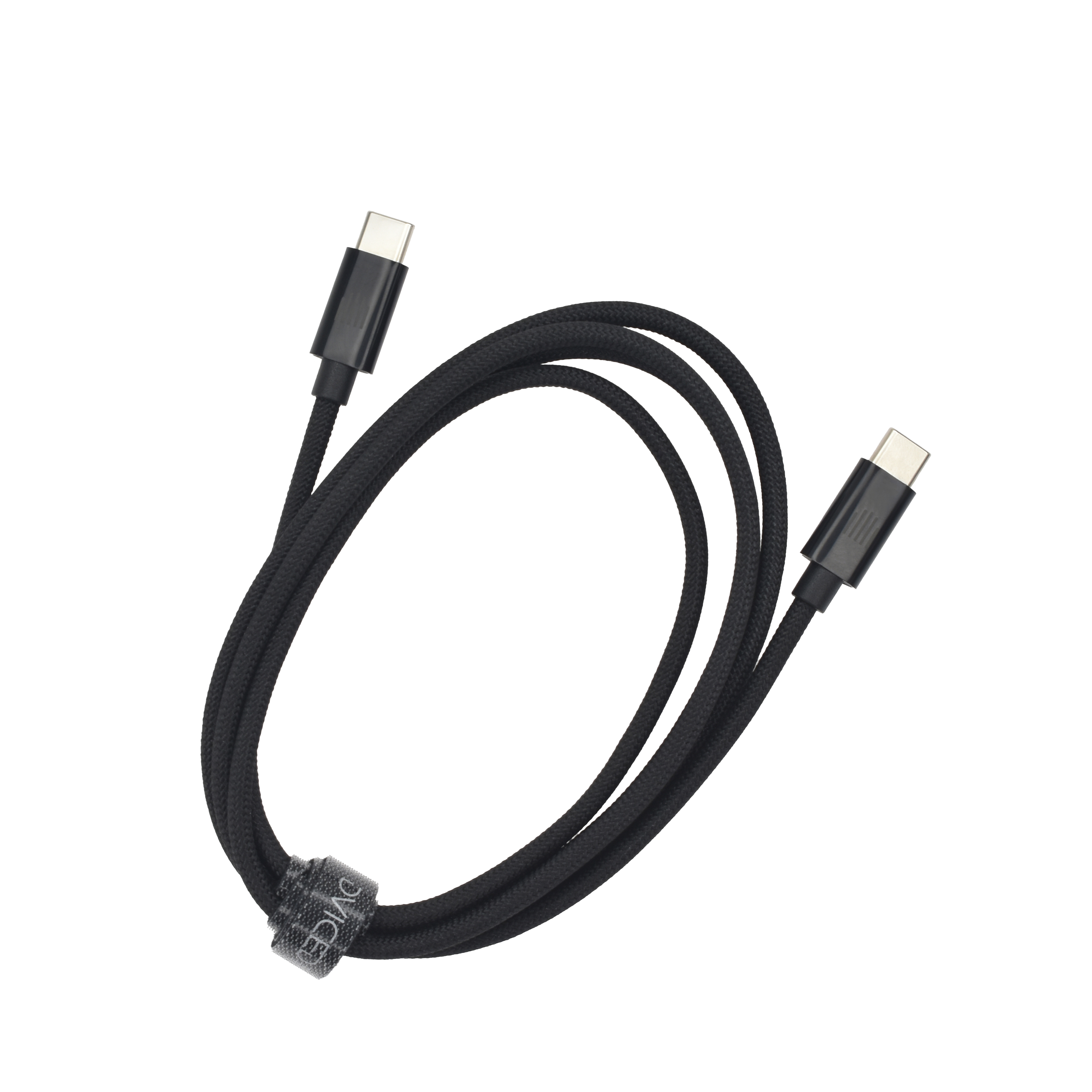 Kabel DVICED USB-C na USB-C, najlonski tekstil, 1,25m - Crni-1