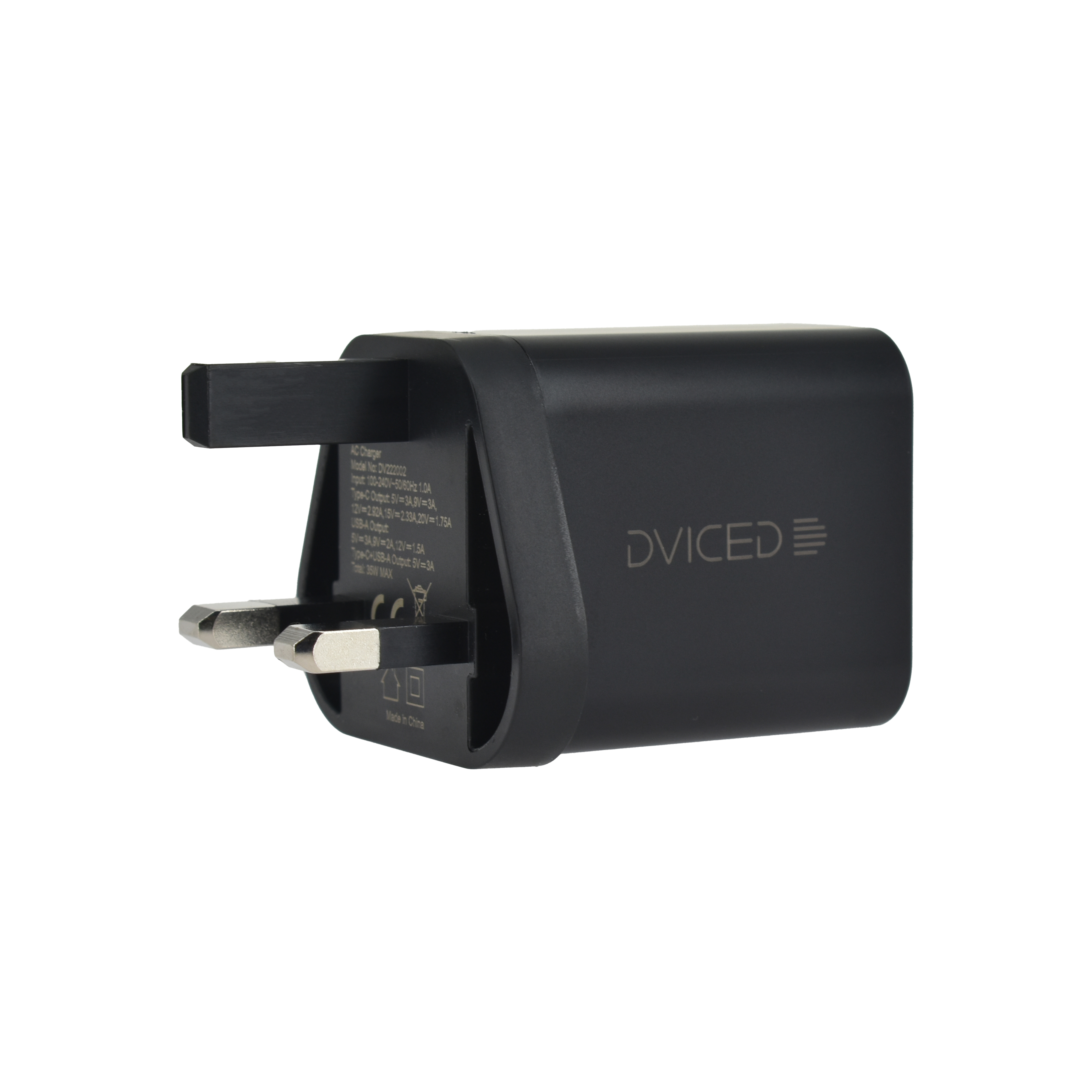 Punjač DVICED Wall charger 35W GaN (1 usb-a, 1 usb-c)-2