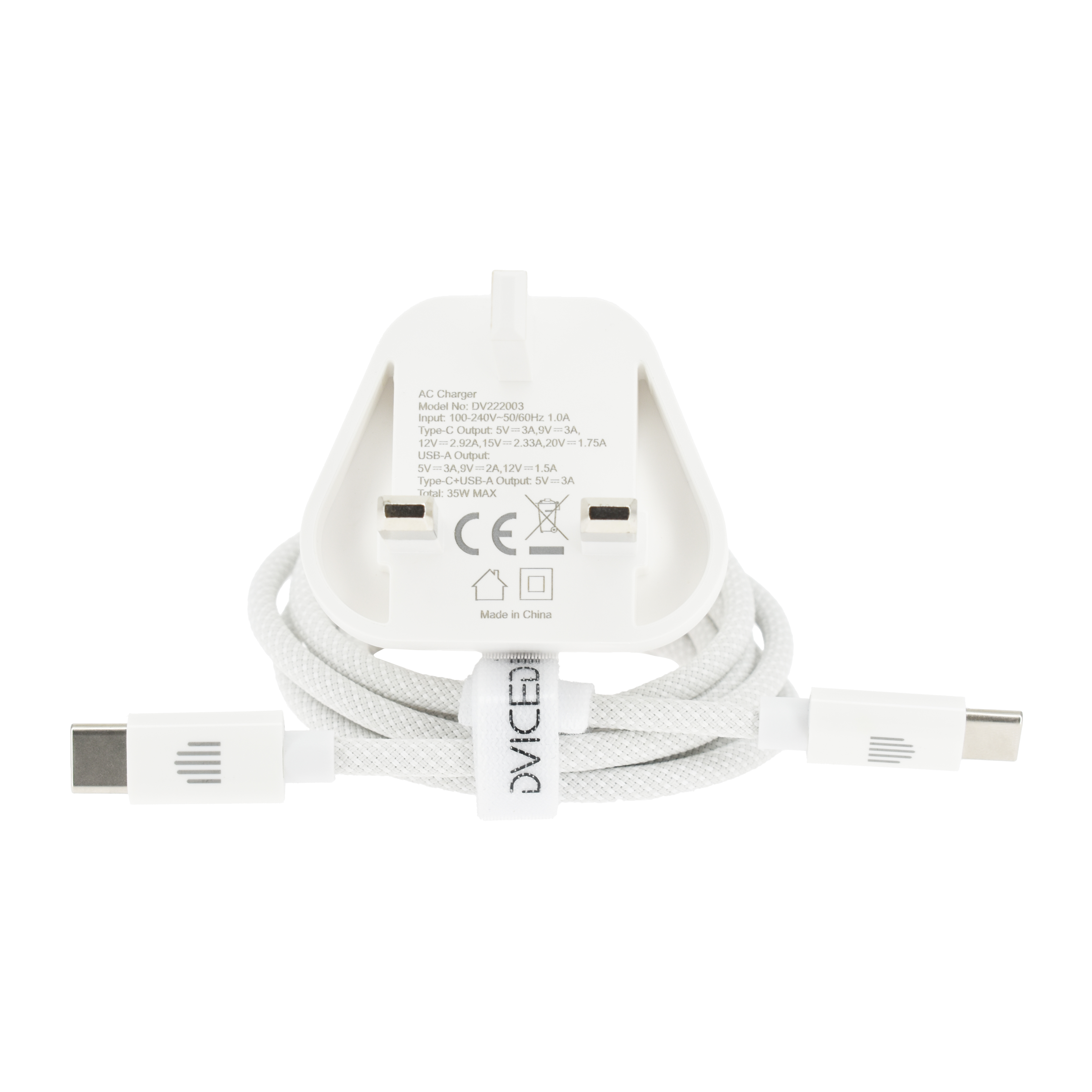 Punjač DVICED Dviced Wall charger 35W GaN 1 USB-A 1 USB-C-1