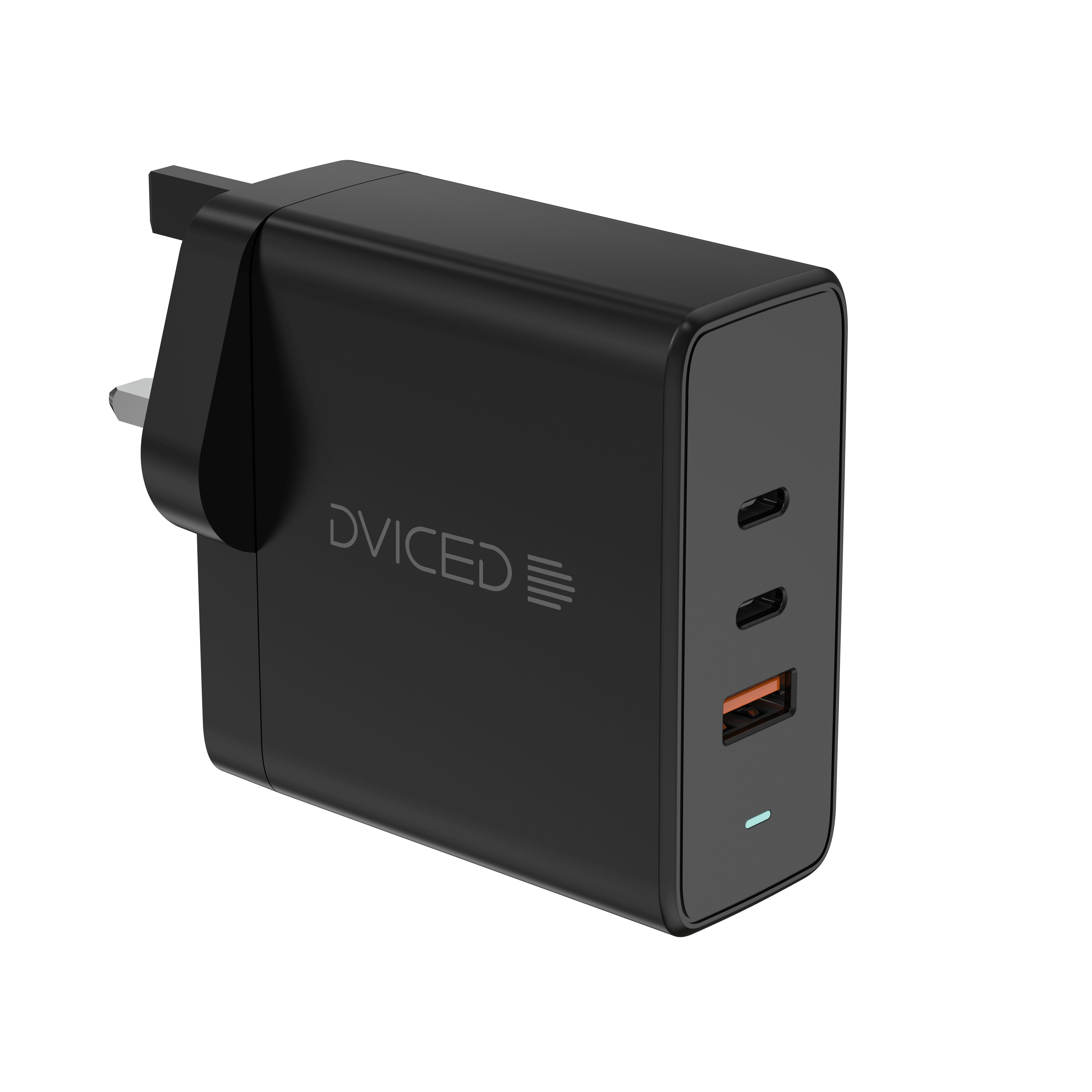 Punjač DVICED Wall charger 65W GaN 2 USB-C, 1 USB-A-0