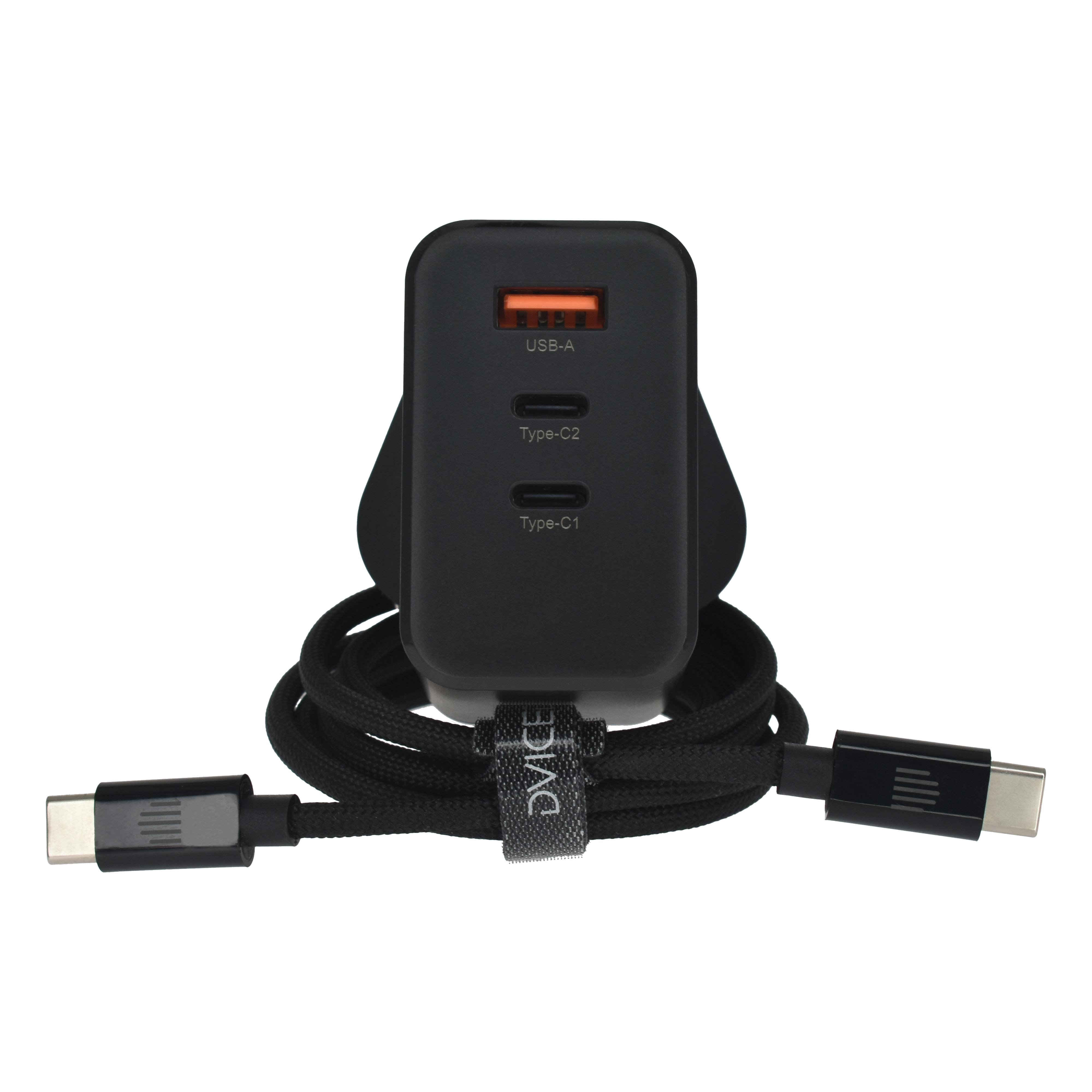 Punjač DVICED Wall charger 65W GaN 2 USB-C, 1 USB-A-3