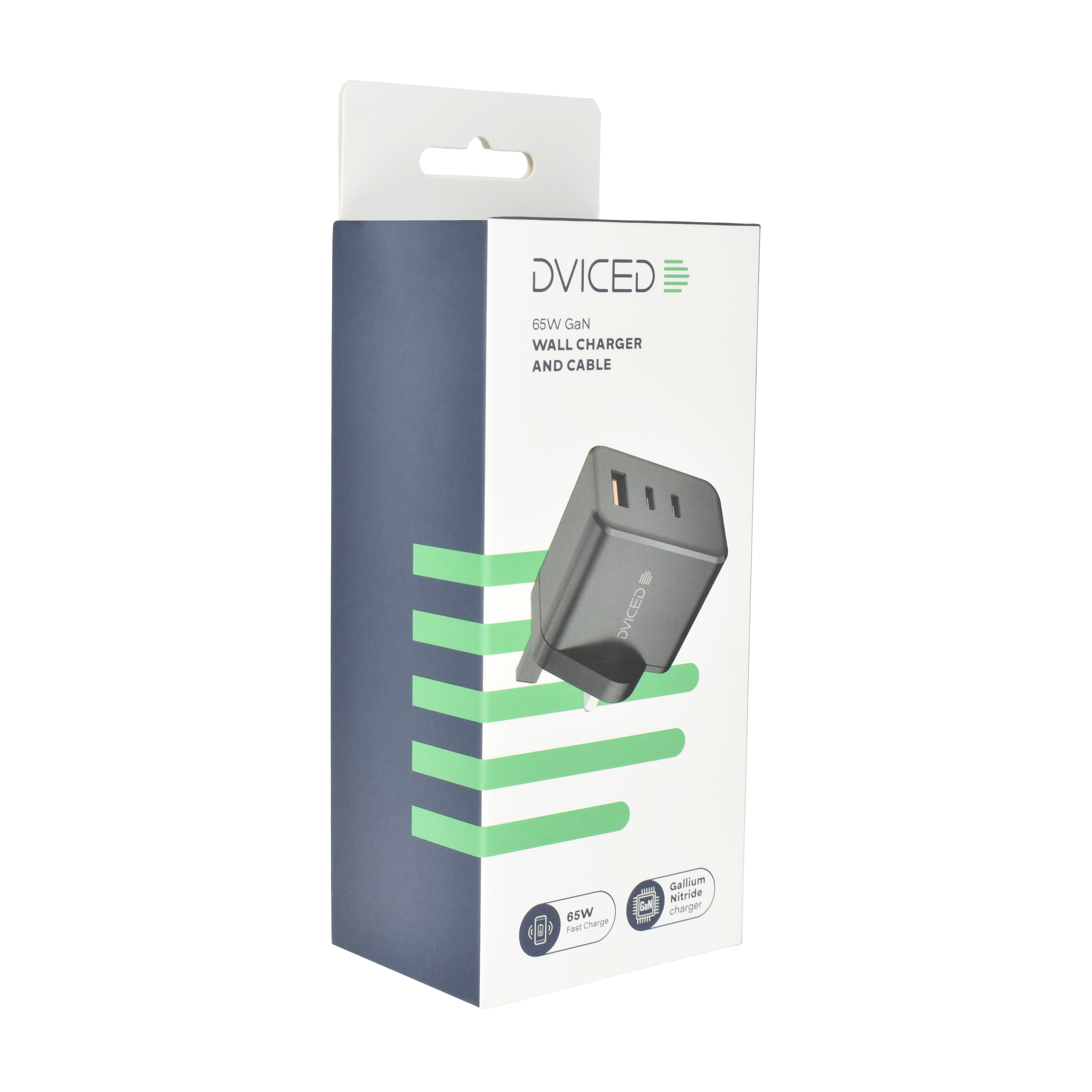 Punjač DVICED Wall charger 65W GaN 2 USB-C, 1 USB-A-1