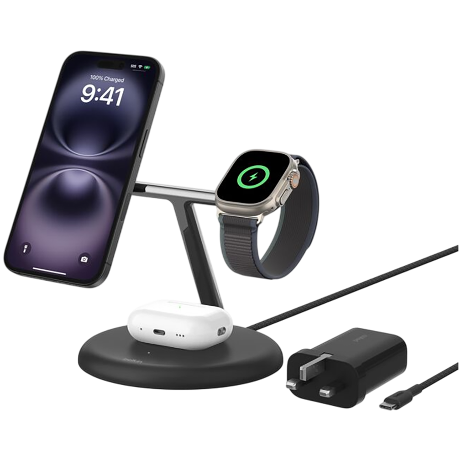 Punjač BELKIN BOOST CHARGE 3-in-1 Magnetic Wireless Charging Stand (Qi2 15W)-6