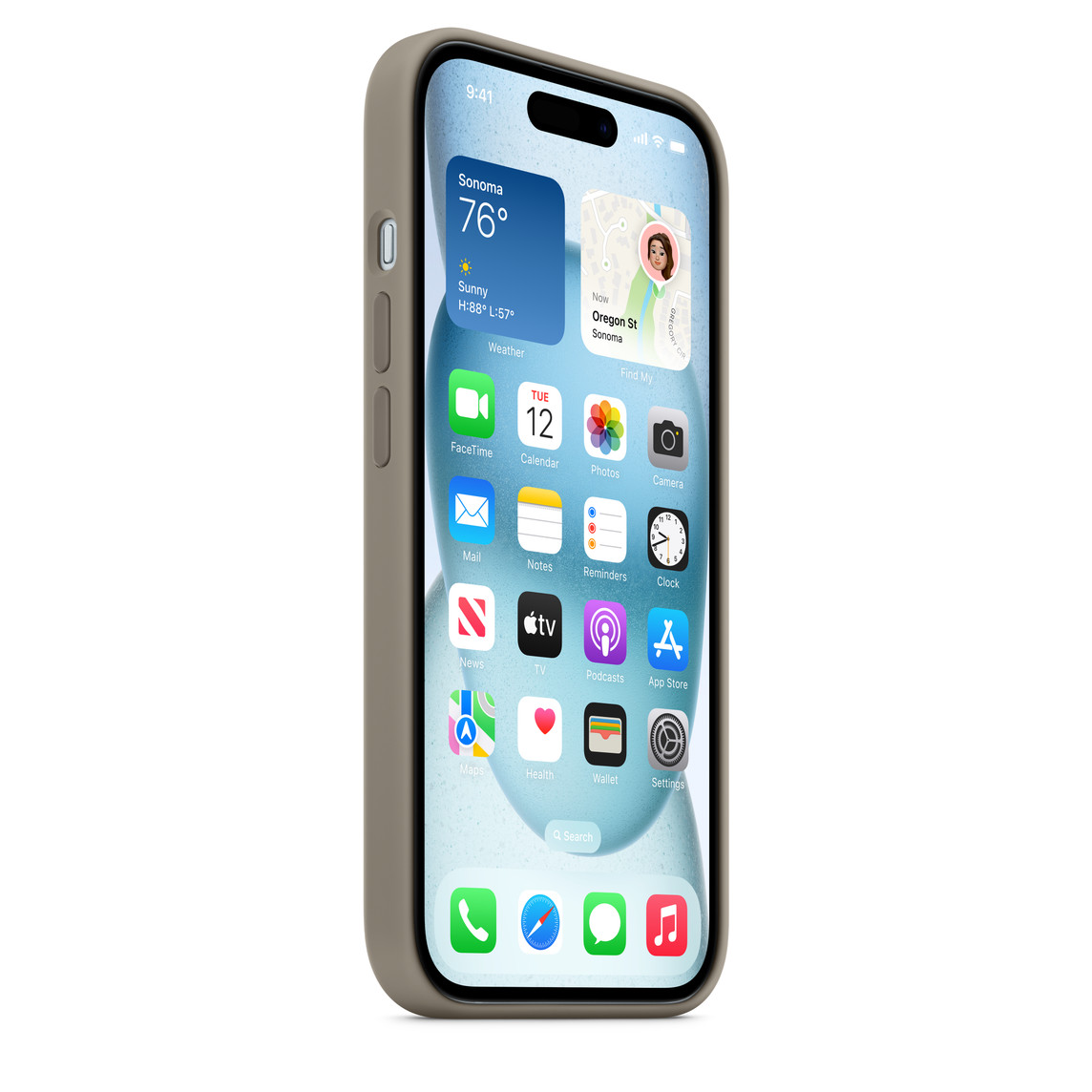 Silikonska maska za iPhone 15 s MagSafe - Clay APPLE-4