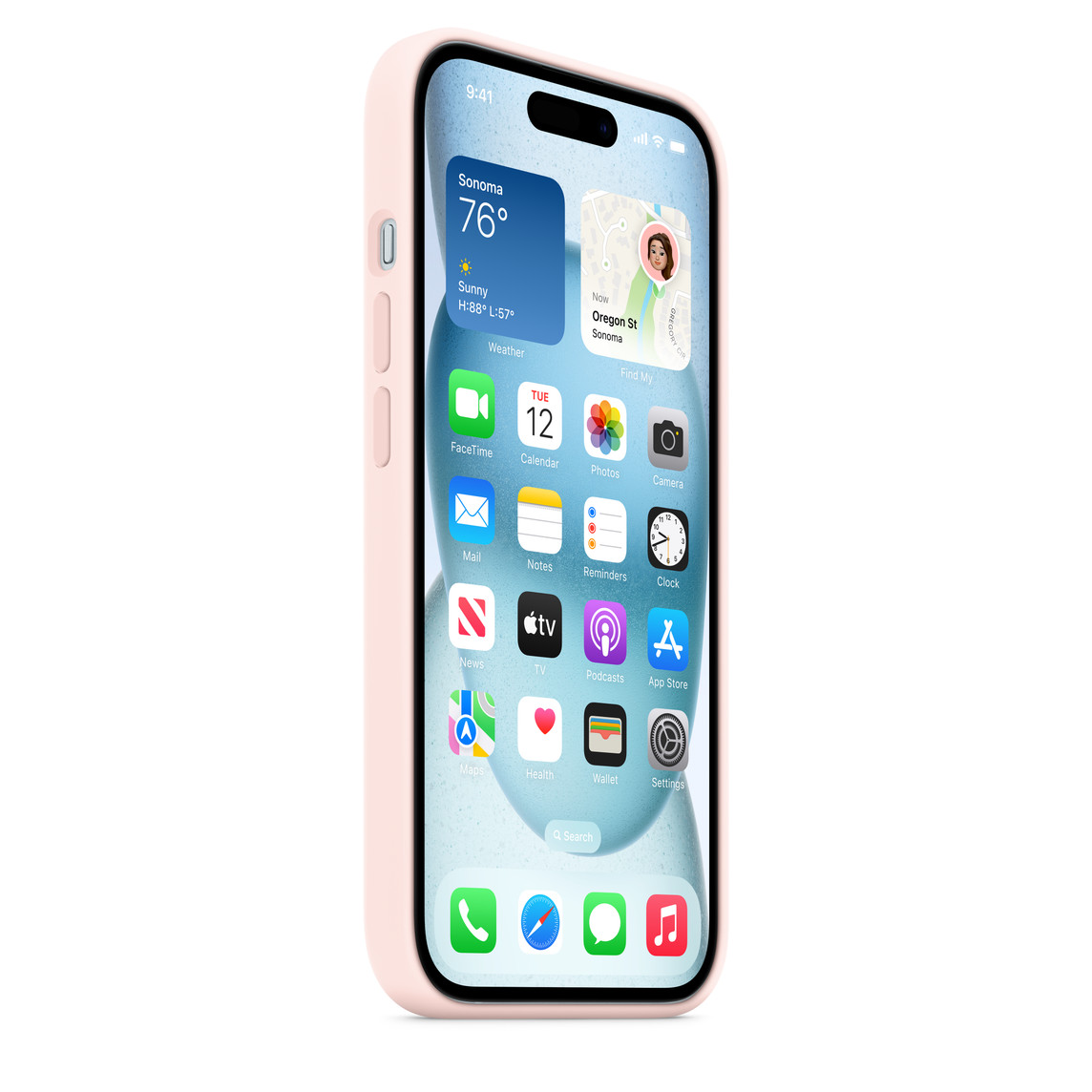 Apple iPhone 15 Silicone Case with MagSafe - Light Pink-4