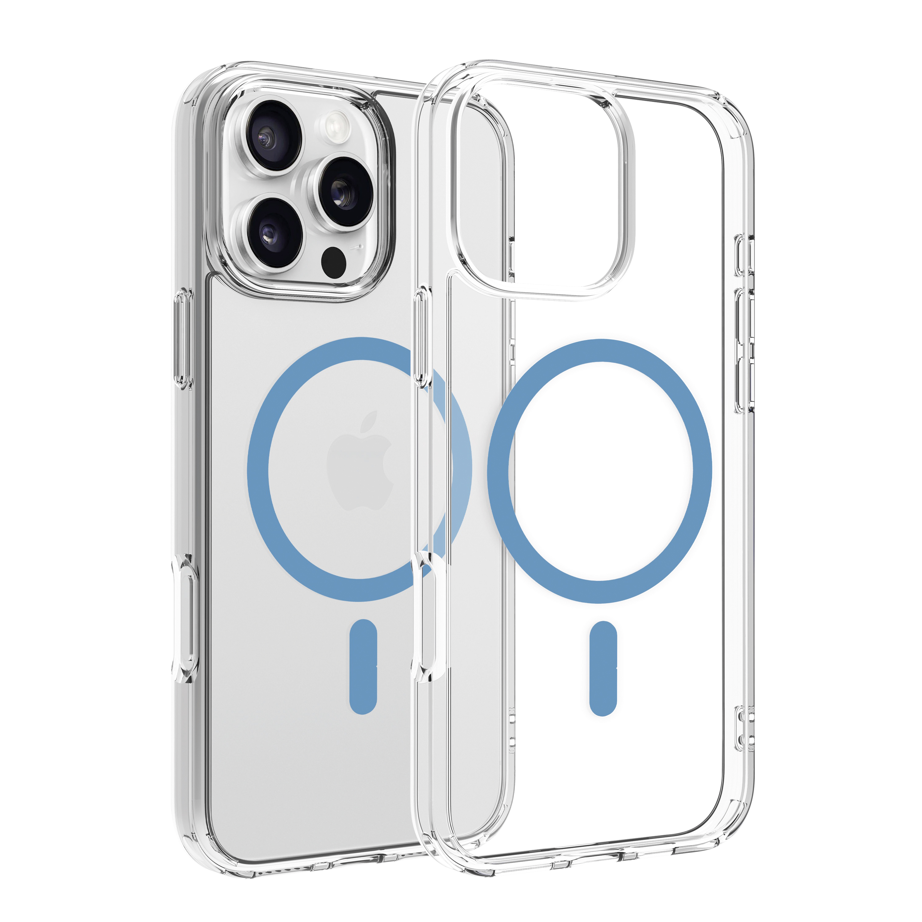 Maska za telefon DVICED Magsafe iPhone 16 Pro Max (prozirna, plava)