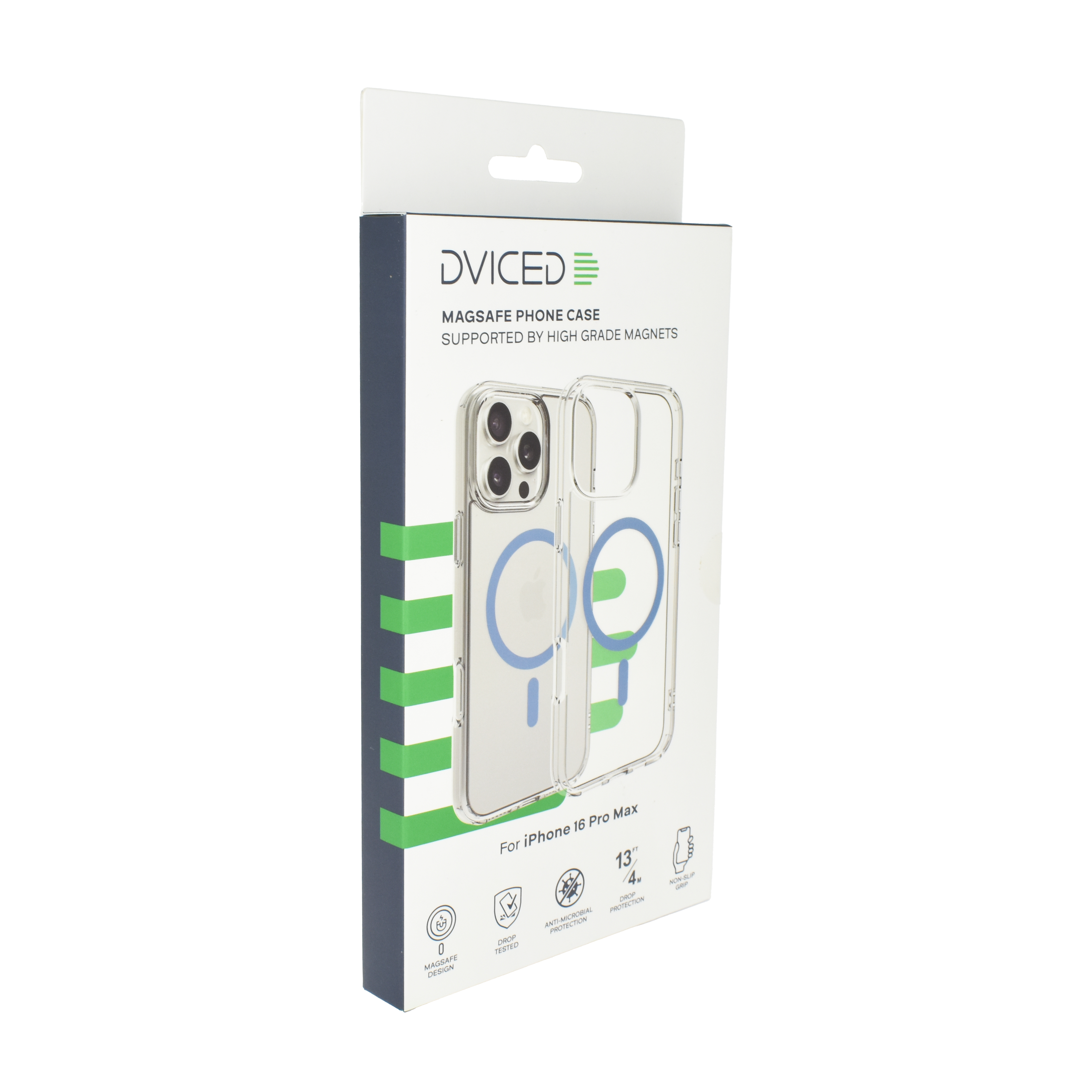 Maska za telefon DVICED Magsafe iPhone 16 Pro Max (prozirna, plava)-1