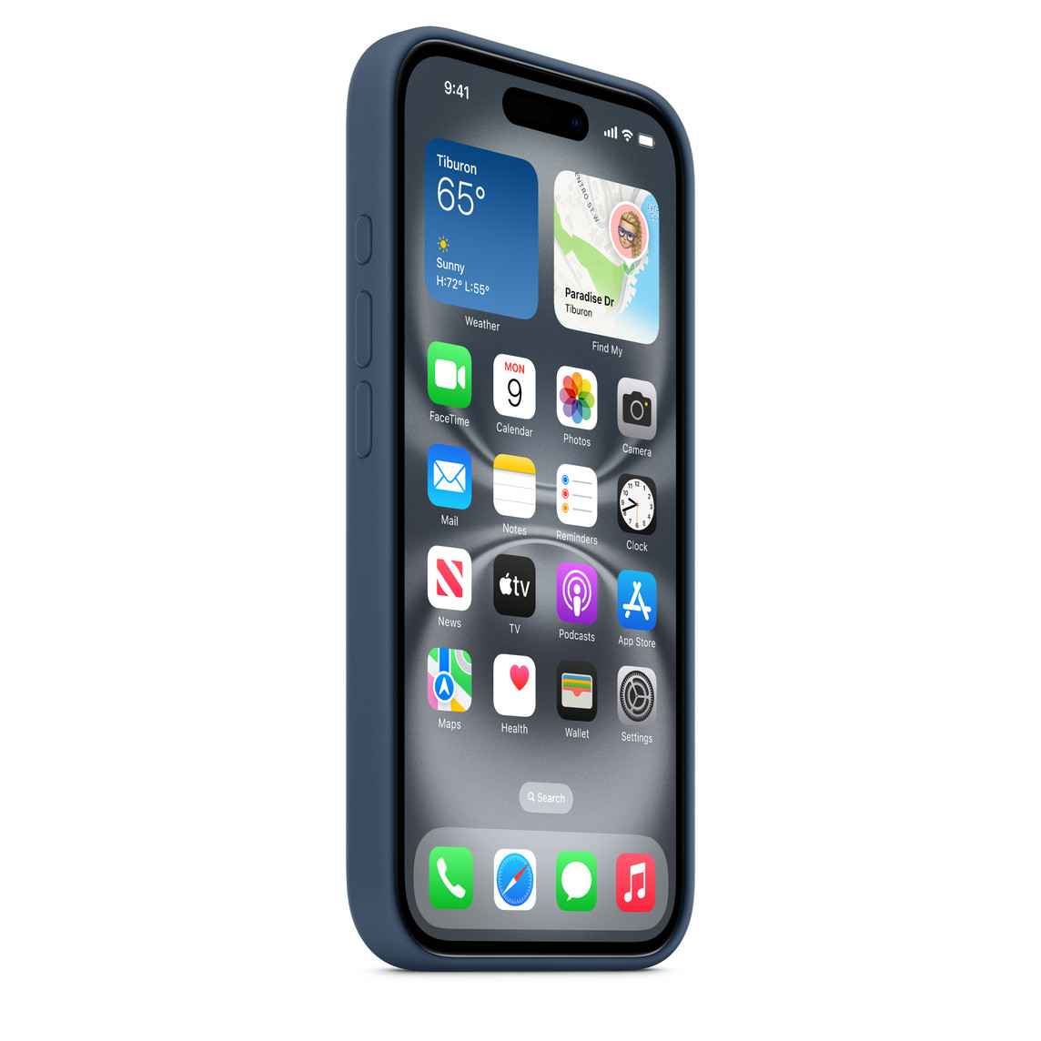 Silikonska maska za iPhone 16 s MagSafe - Denim APPLE-3
