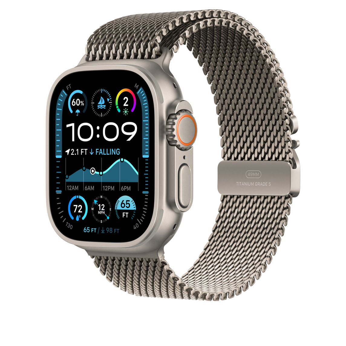 APPLE Watch 49mm Milanese Loop Natural Titanium Milanese Loop - Small-2