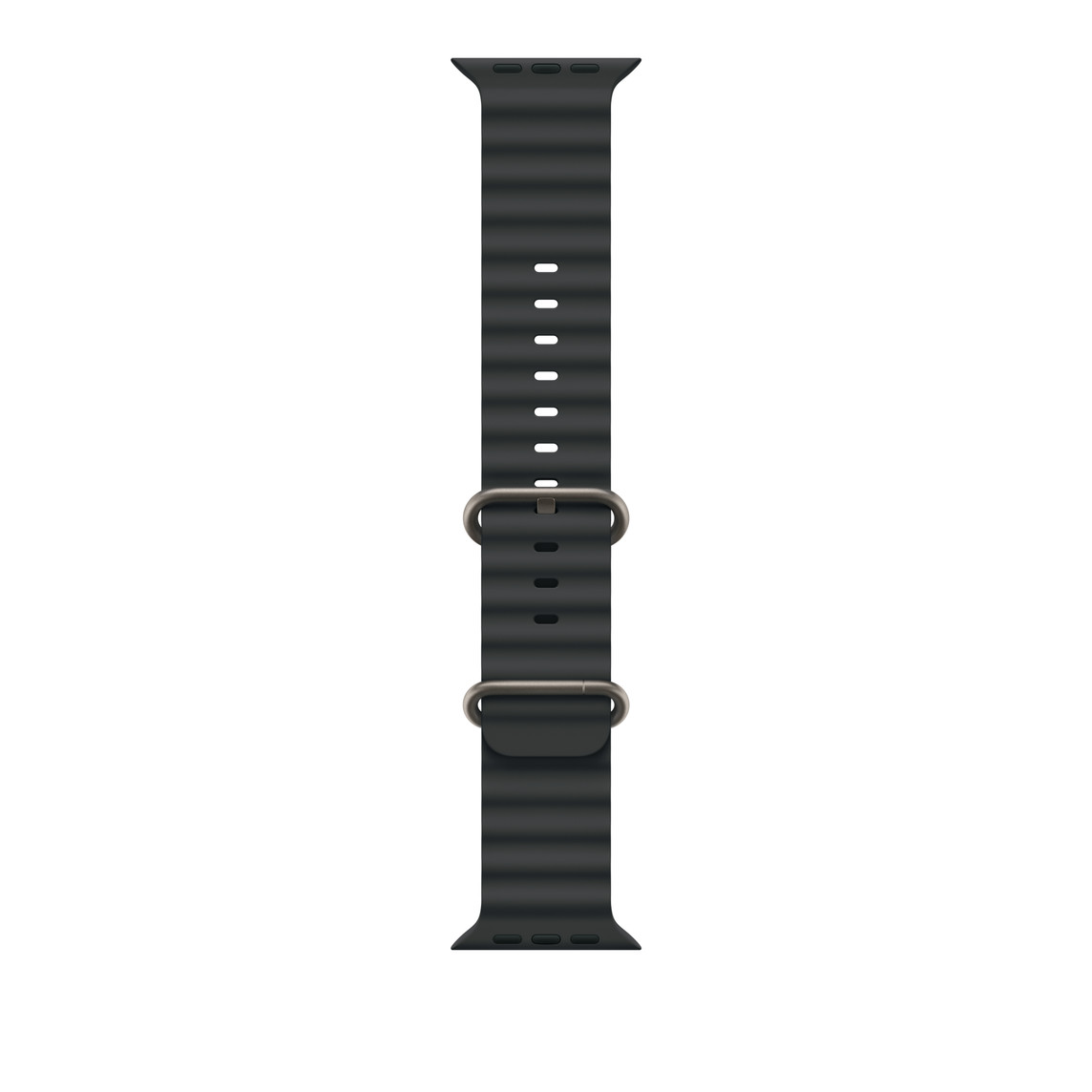 APPLE Watch 49mm Band Black Ocean Band - Natural Titanium Finish-0