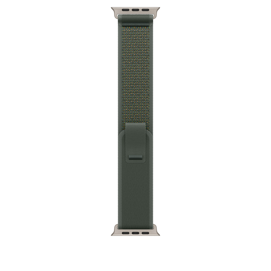 APPLE Watch 49mm Loop Green Trail Loop - S/M - Natural Titanium Finish