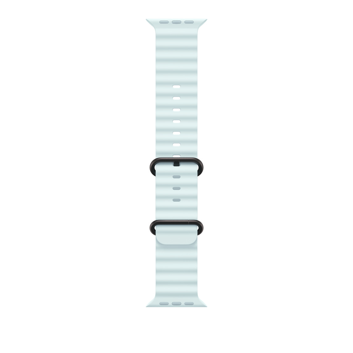 Apple Watch 49mm Band: Ice Blue Ocean Band - Black Titanium Finish-0