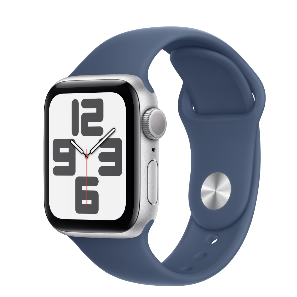 Pametni sat APPLE Watch SE2 v3 GPS 40mm Silver Alu Case s Denim Sport Band - S/M - MXEC3QH/A-0
