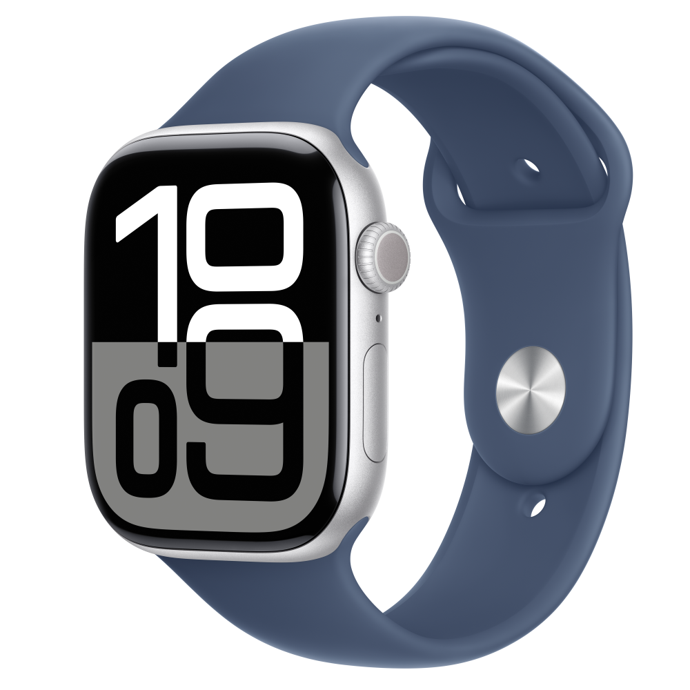Pametni sat APPLE Watch S10 GPS 46mm Silver Alu Case s Denim Sport Band - M/L - MWWM3QH/A-0