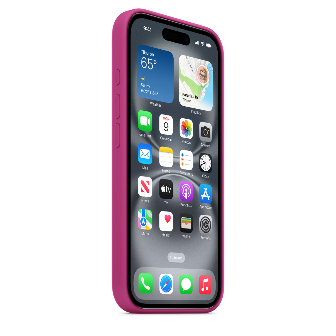 Apple iPhone 16 Silicone Case with MagSafe - Fuchsia (Seasonal)-3