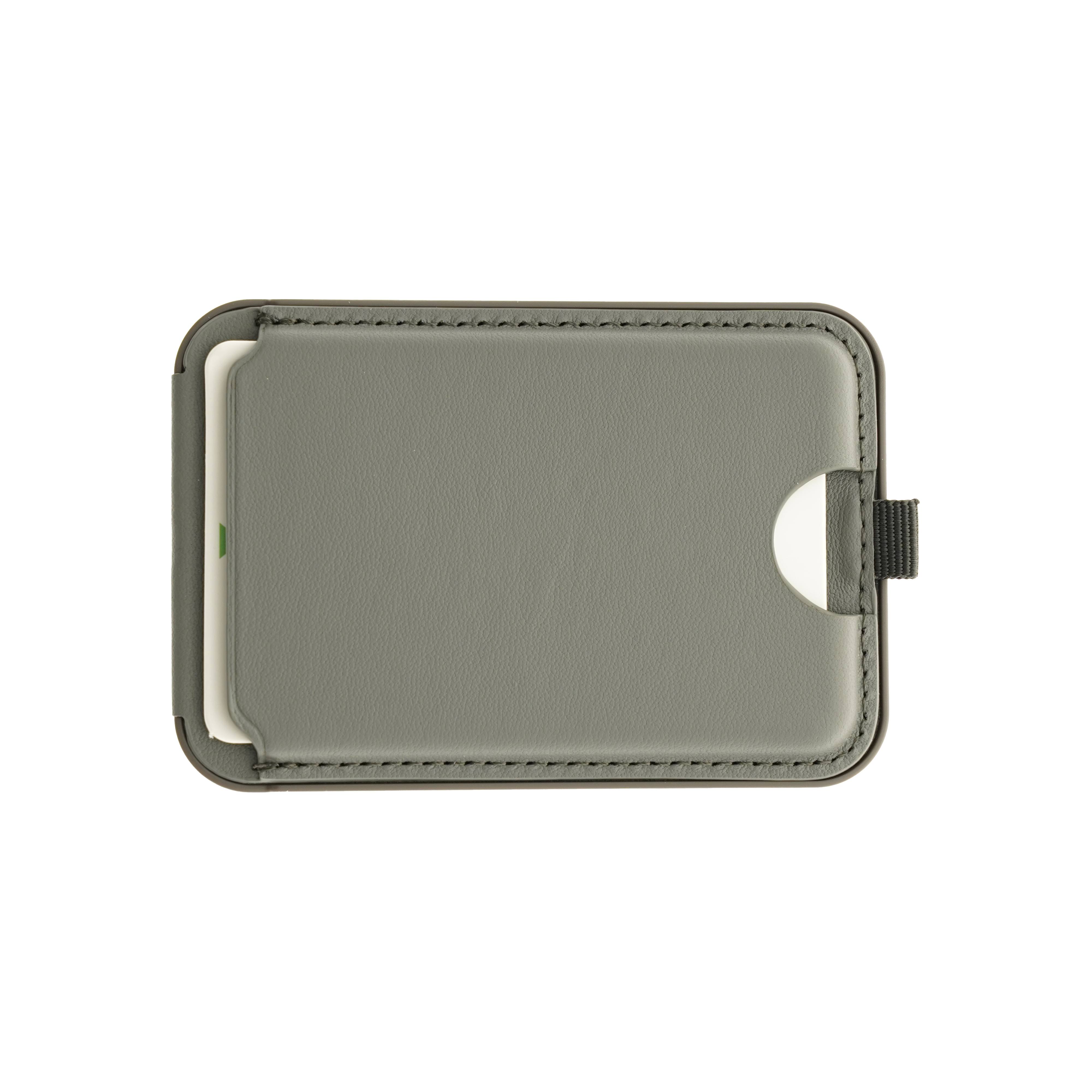 Dviced kožni preklopni držač za kartice i stalak s Magsafe - Siva-1