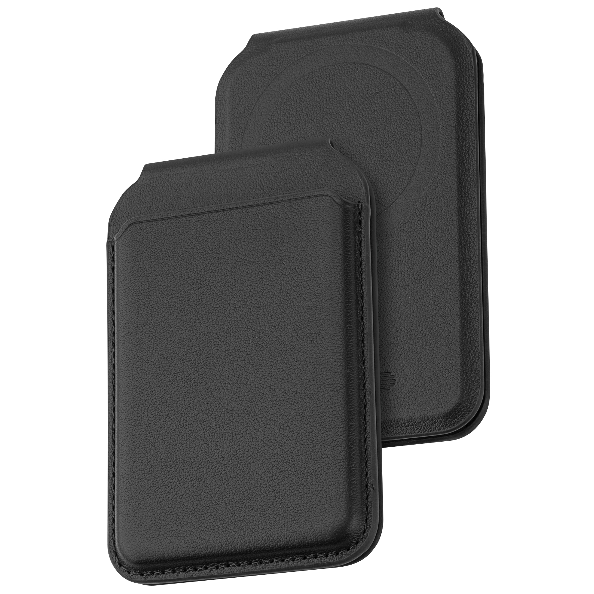 Magsafe preklopni držač za kartice Dviced Leather - Crni