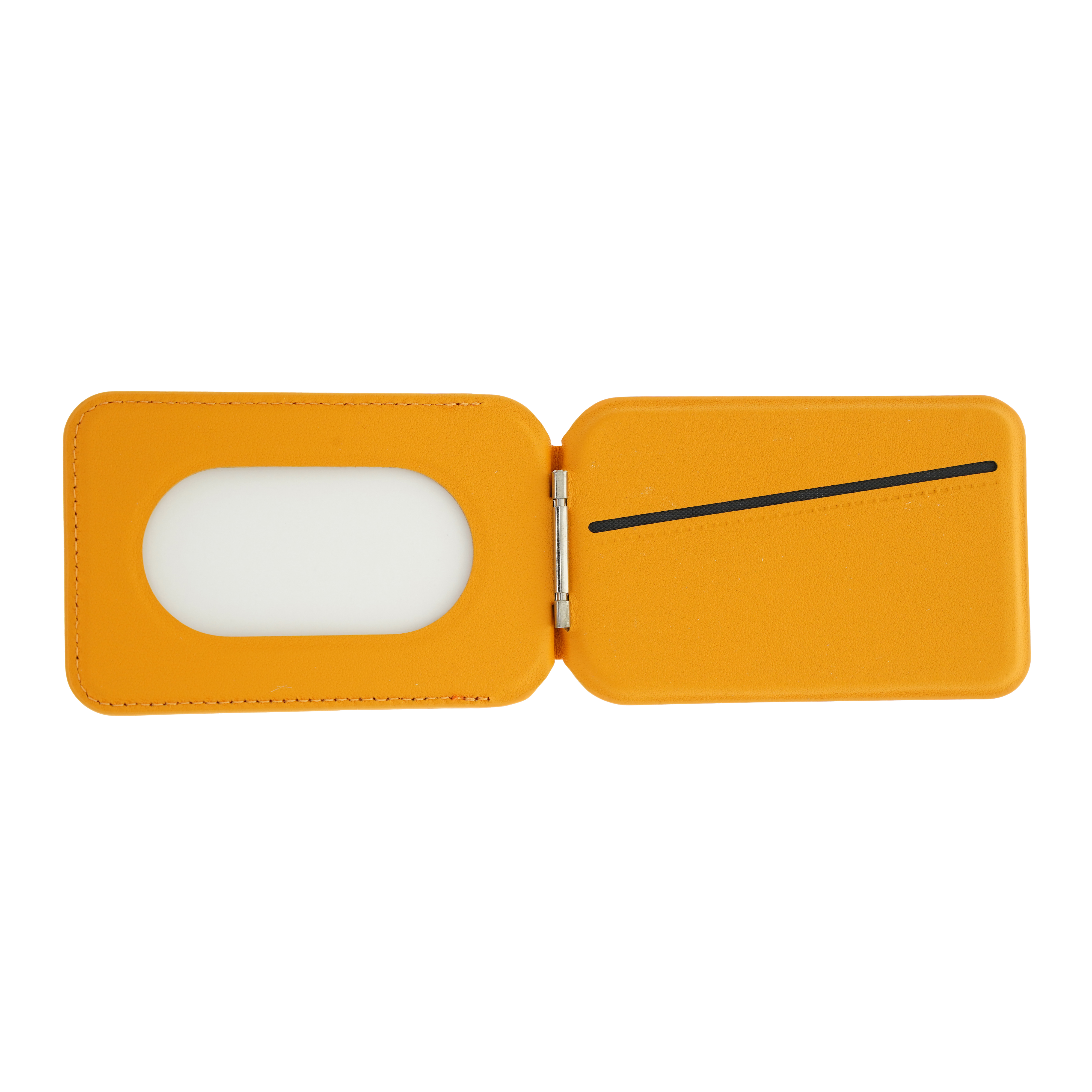 Dviced kožni preklopni držač za kartice s Magsafe - Narančasta-2