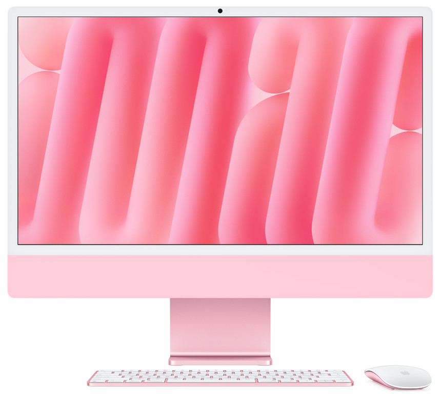 Računalo APPLE IMAC 24 PINK (24 inča, 4480 x 2520, Apple M4, 16GB RAM, 256GB SSD, 10C GPU, macOS Ventura, CRO, ružičasta)