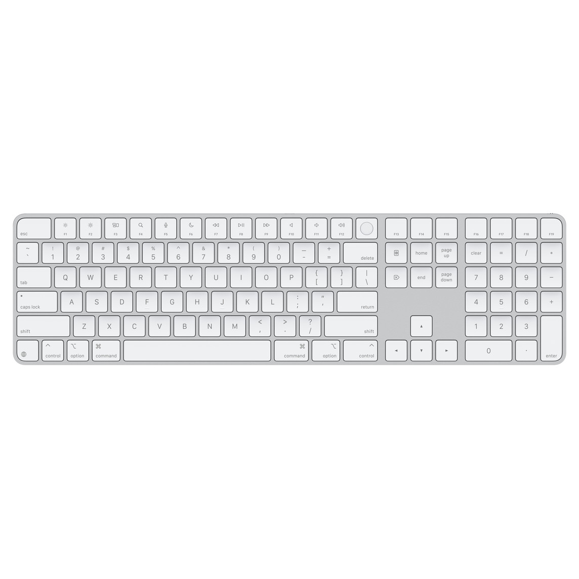 Apple Magic Keyboard (2024) w Touch ID and Numeric Keypad - Croatian - White Keys-0