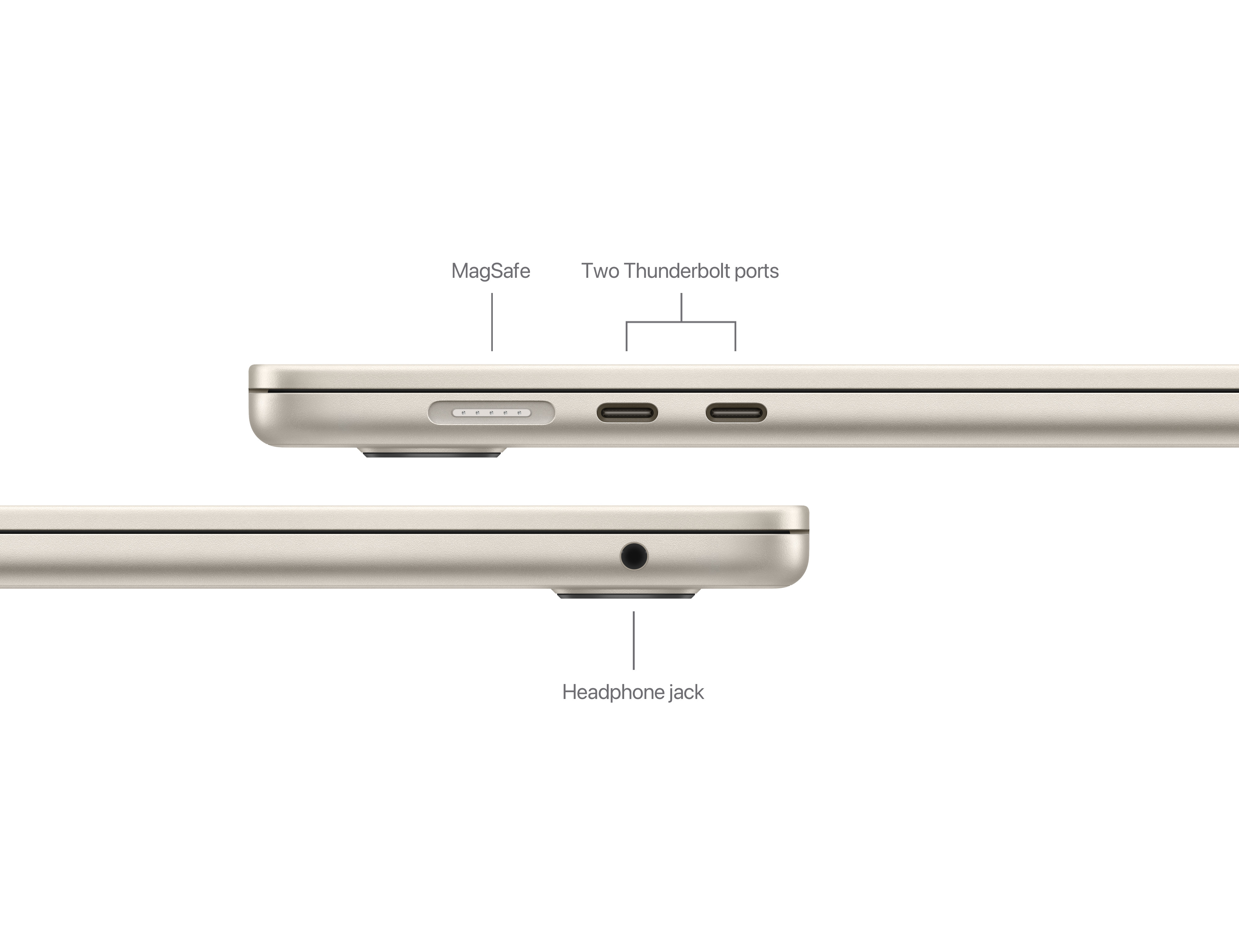 Laptop APPLE MacBook Air 15 (15.3", M3, 10C GPU, 256GB, ZEE, Starlight) - MC9F4ZE/A-4