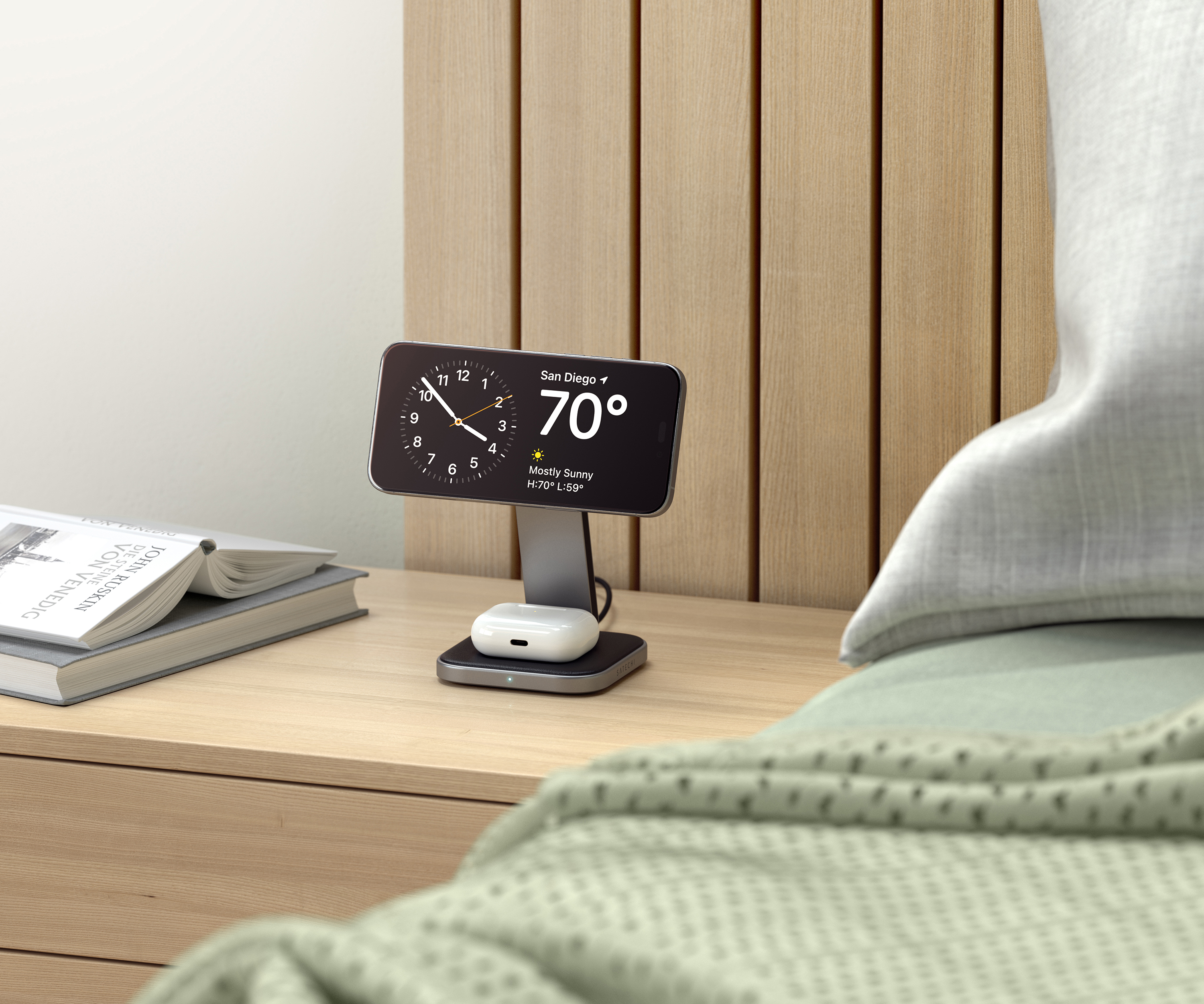 Bežični punjač SATECHI 2-in-1 Foldable Qi2 - Space Gray-5