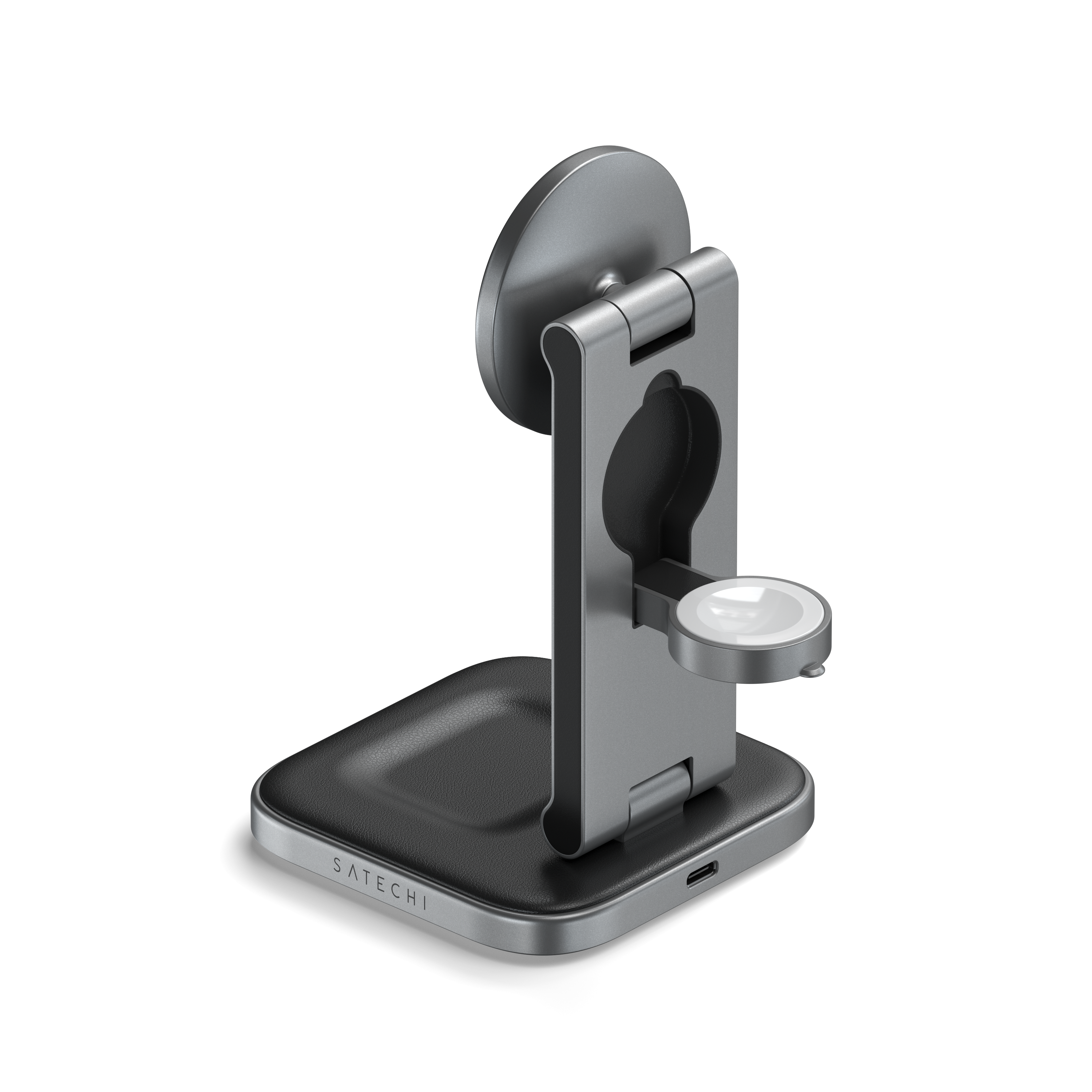 Bežični punjač SATECHI 3-in-1 Foldable Qi2 - Space Gray-1