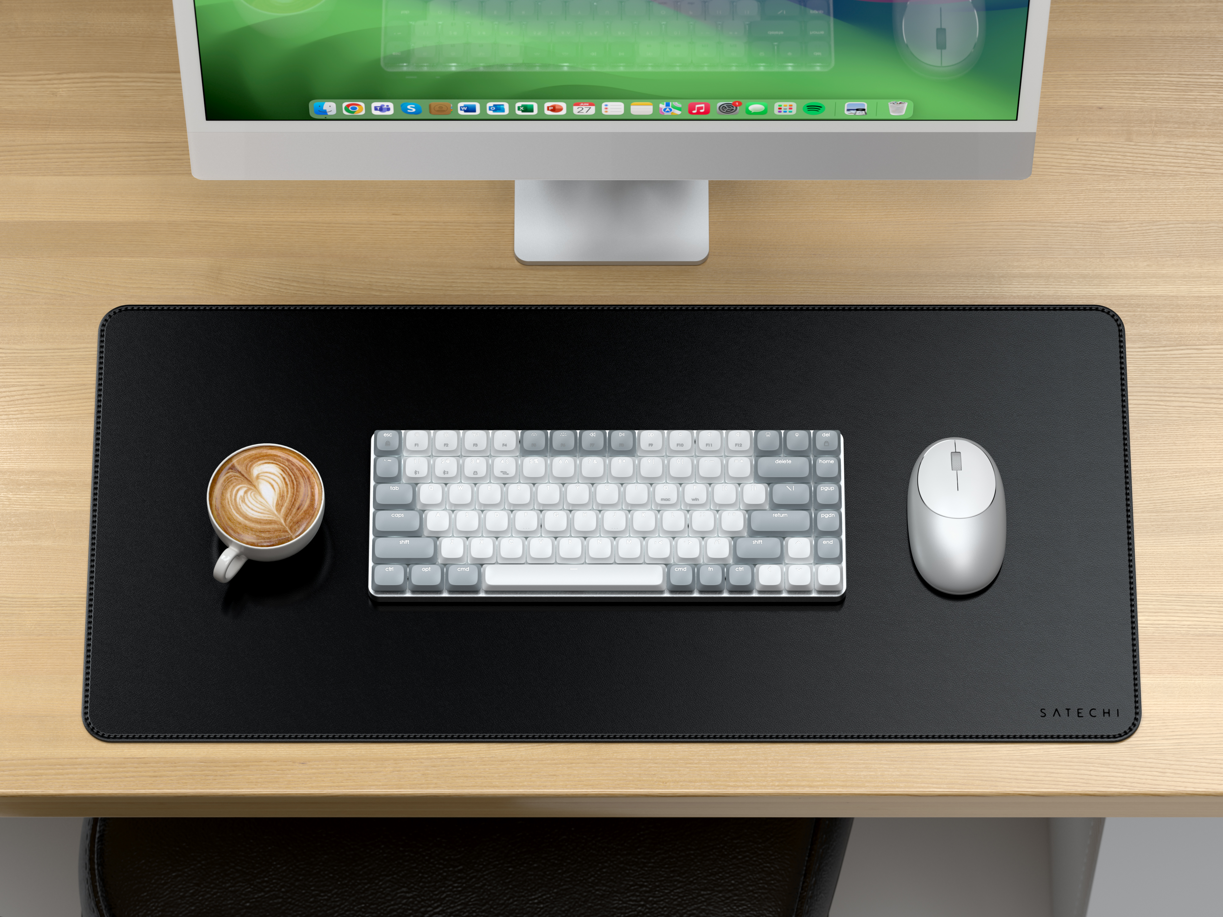 Satechi Vegan-Leather Premium Desk Mat - Black-3
