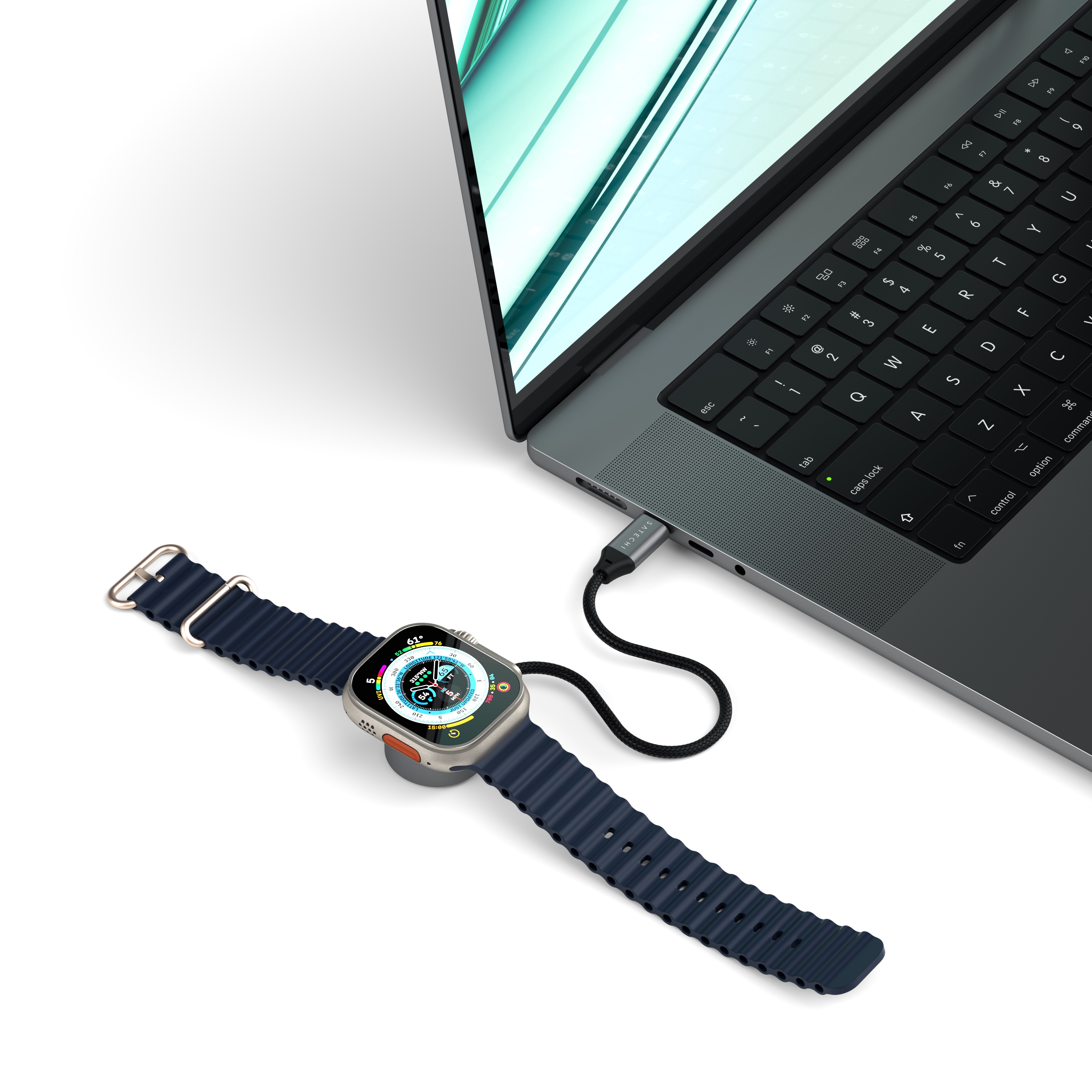 SATECHI USB-C Magnetski kabel za brzo punjenje za Apple Watch - Space Gray-4