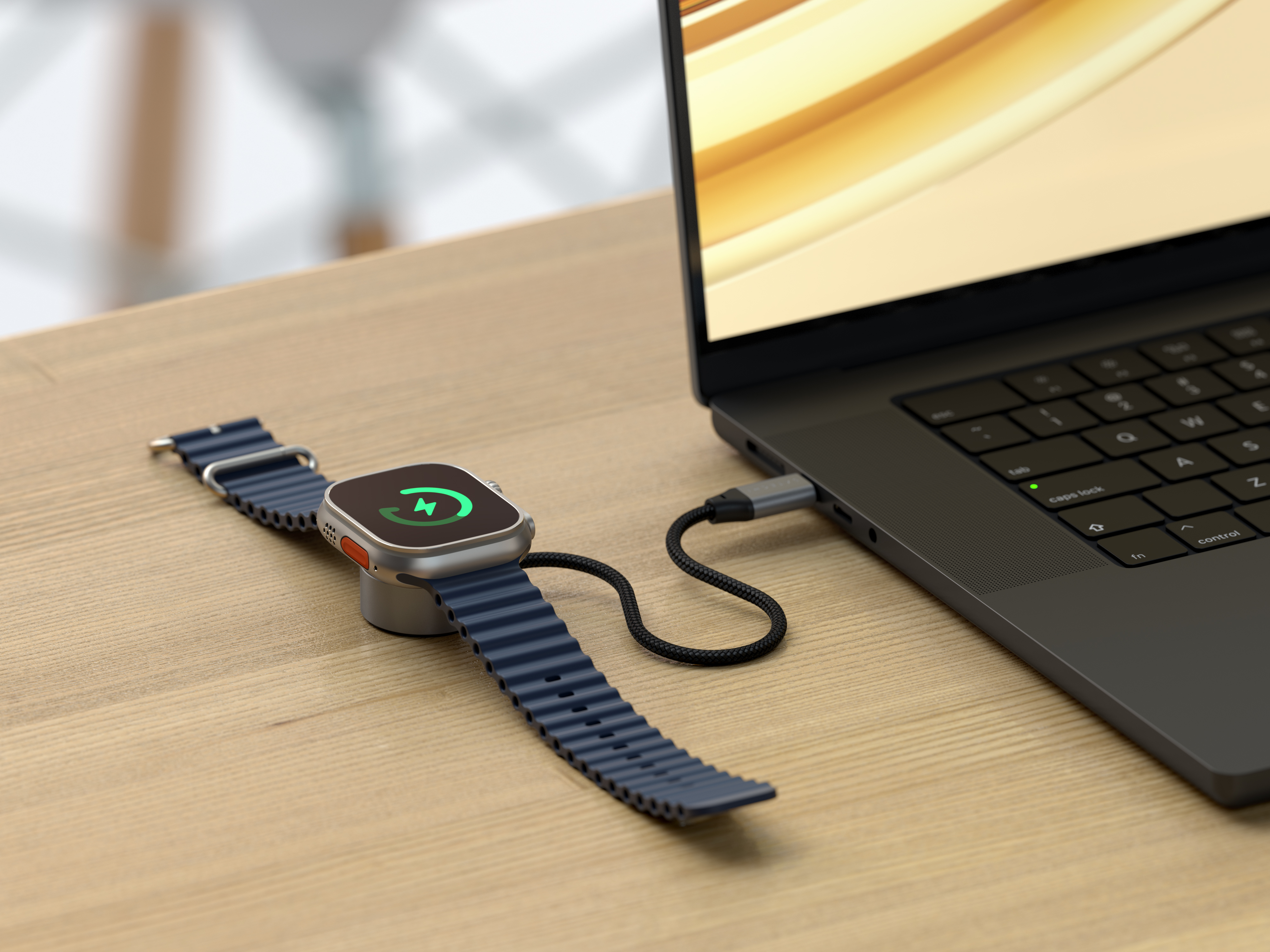 SATECHI USB-C Magnetski kabel za brzo punjenje za Apple Watch - Space Gray-5