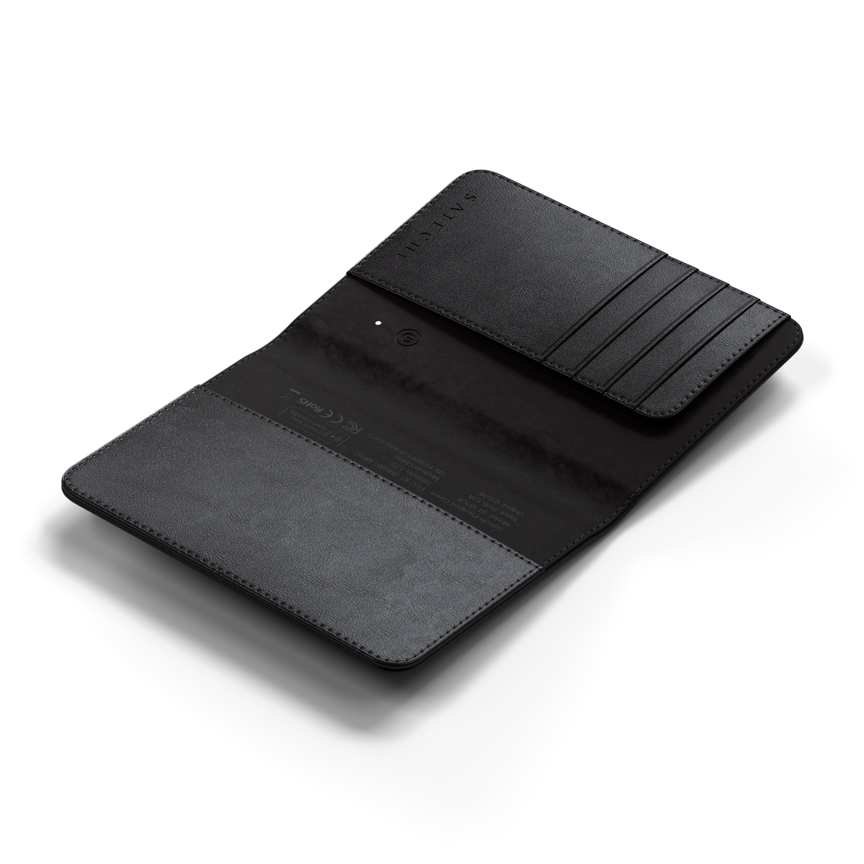Putna torbica SATECHI Vegan-Leather Passport Cover s Find My - Crna-2
