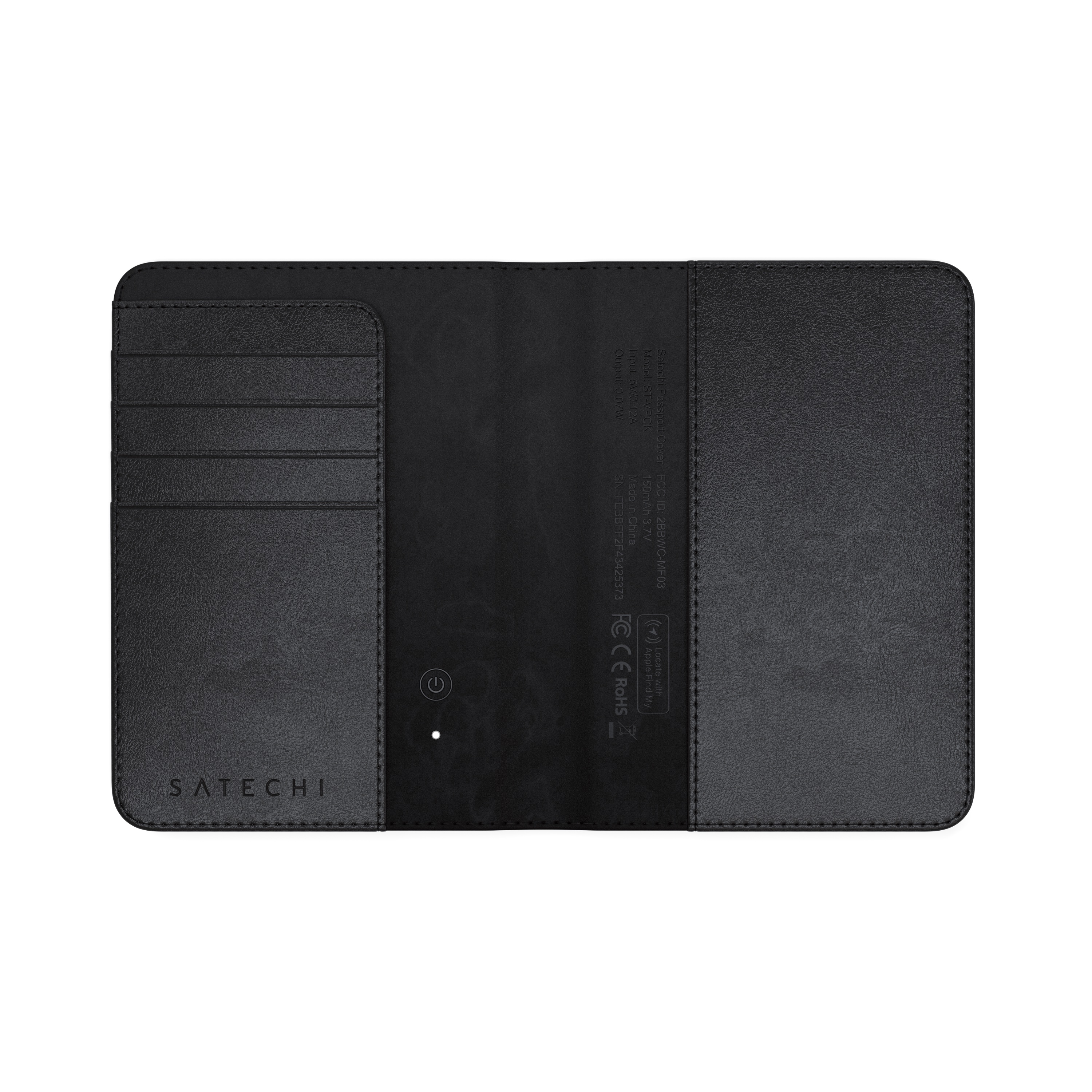 Putna torbica SATECHI Vegan-Leather Passport Cover s Find My - Crna-7