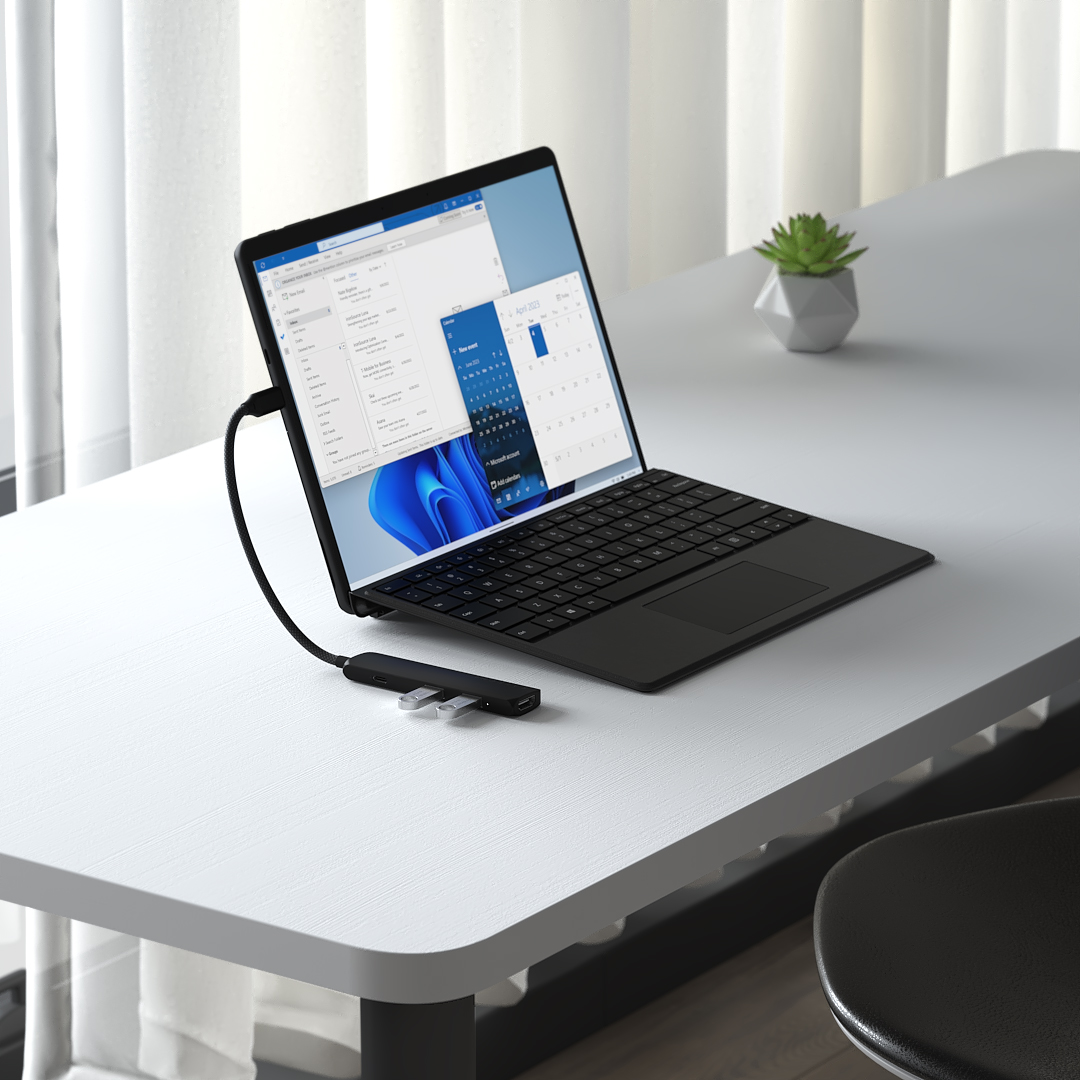 USB-C Multiport Adapter SATECHI 4-in-1 Slim 4K - Crni-4