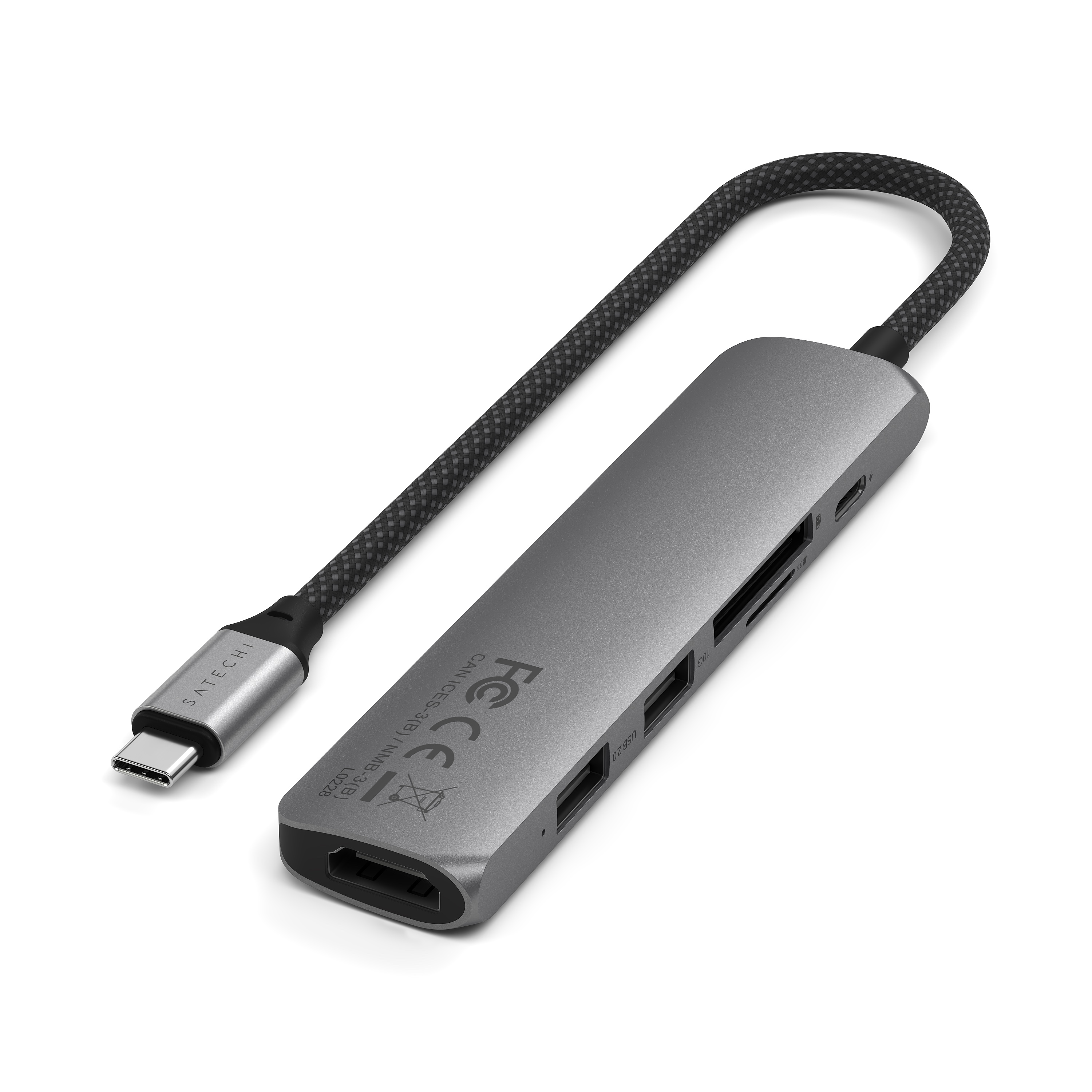 USB-C Multiport Adapter SATECHI 6-in-1 - Space Grey-6