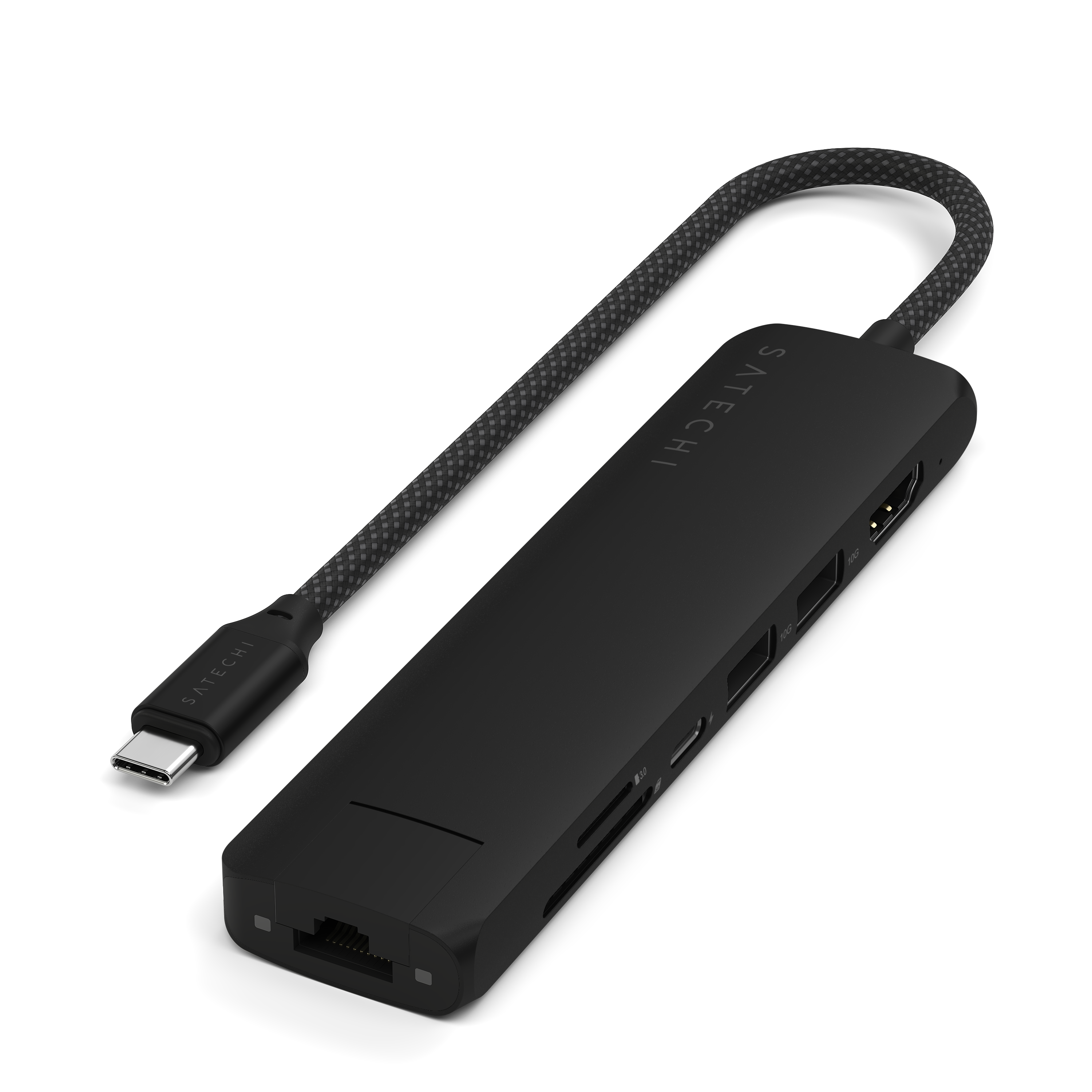 Adapter SATECHI 7-in-1 USB-C Slim Multiport s Ethernetom - Crni-4