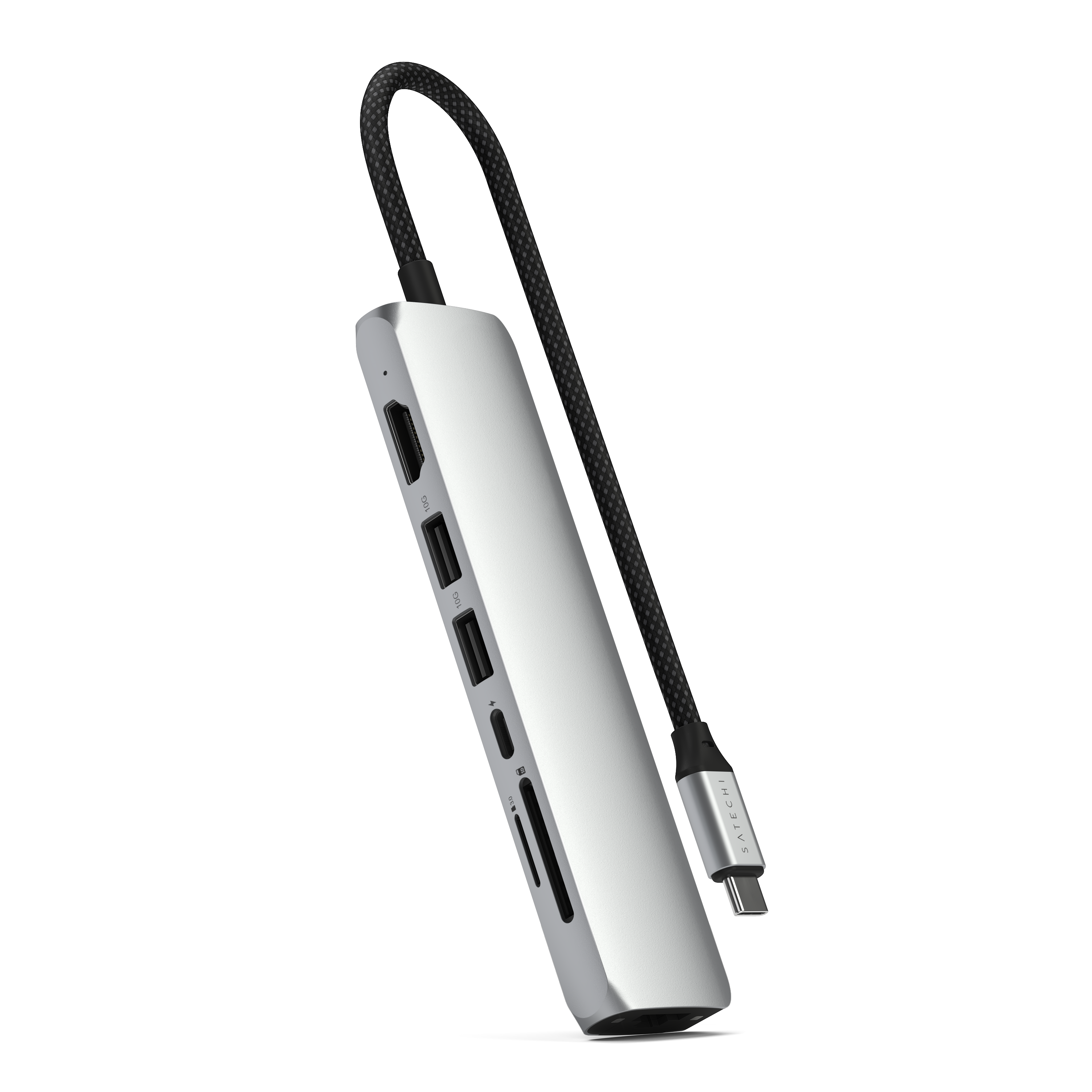 Adapter SATECHI 7-in-1 USB-C Slim Multiport s Ethernetom - Silver-0